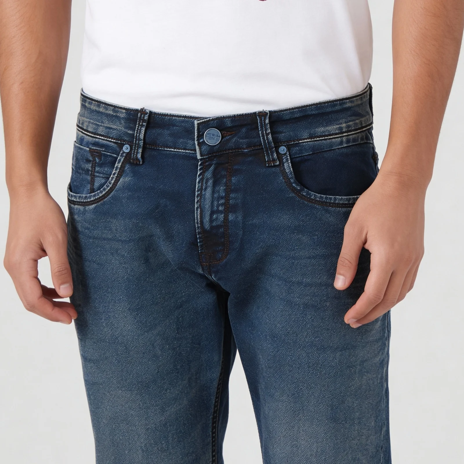 Full Length Woven Relaxed Fit Jeans - Image 4