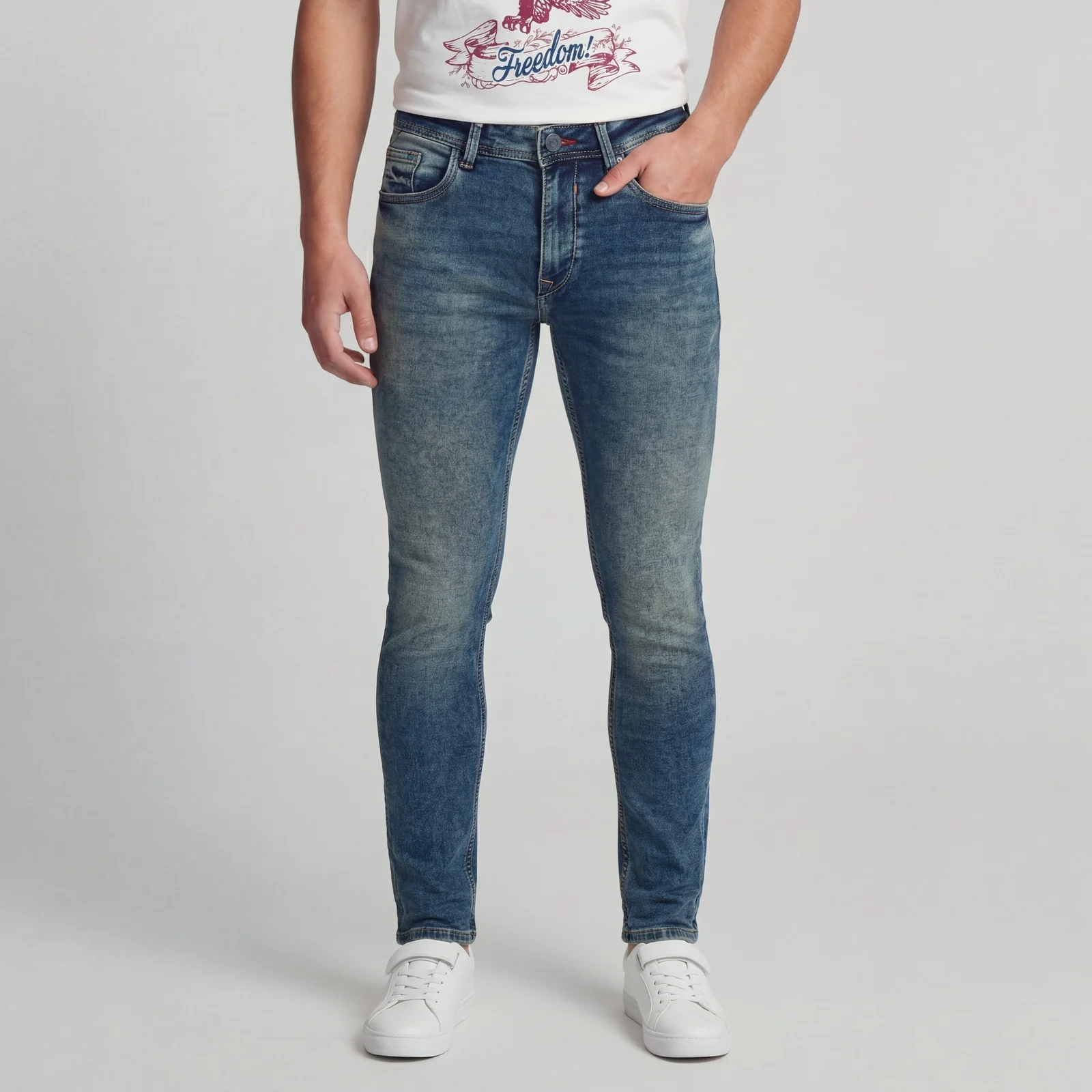 Full Length Woven Relaxed Fit Jeans - Image 2