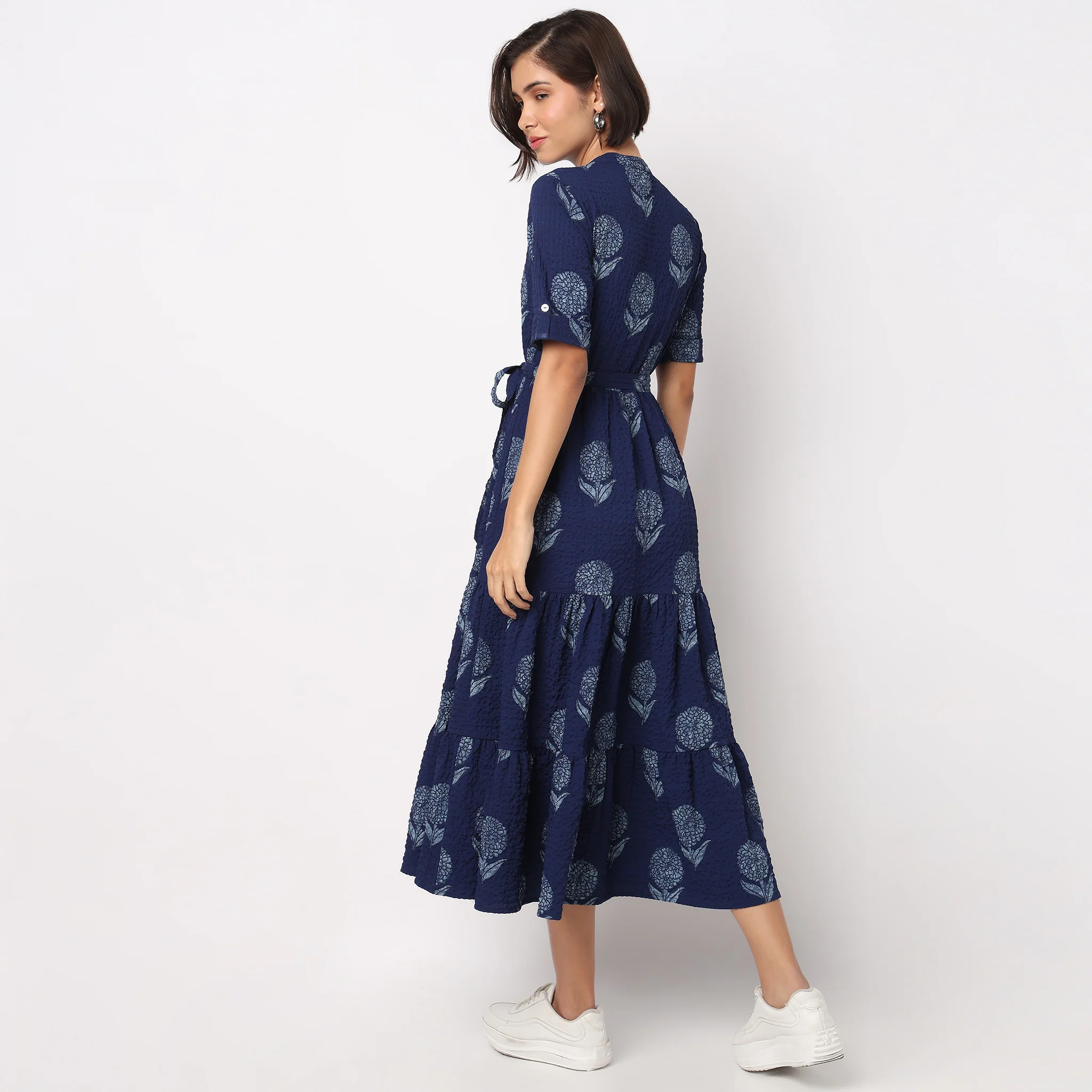 Full Placket Tiered Dress - Image 3