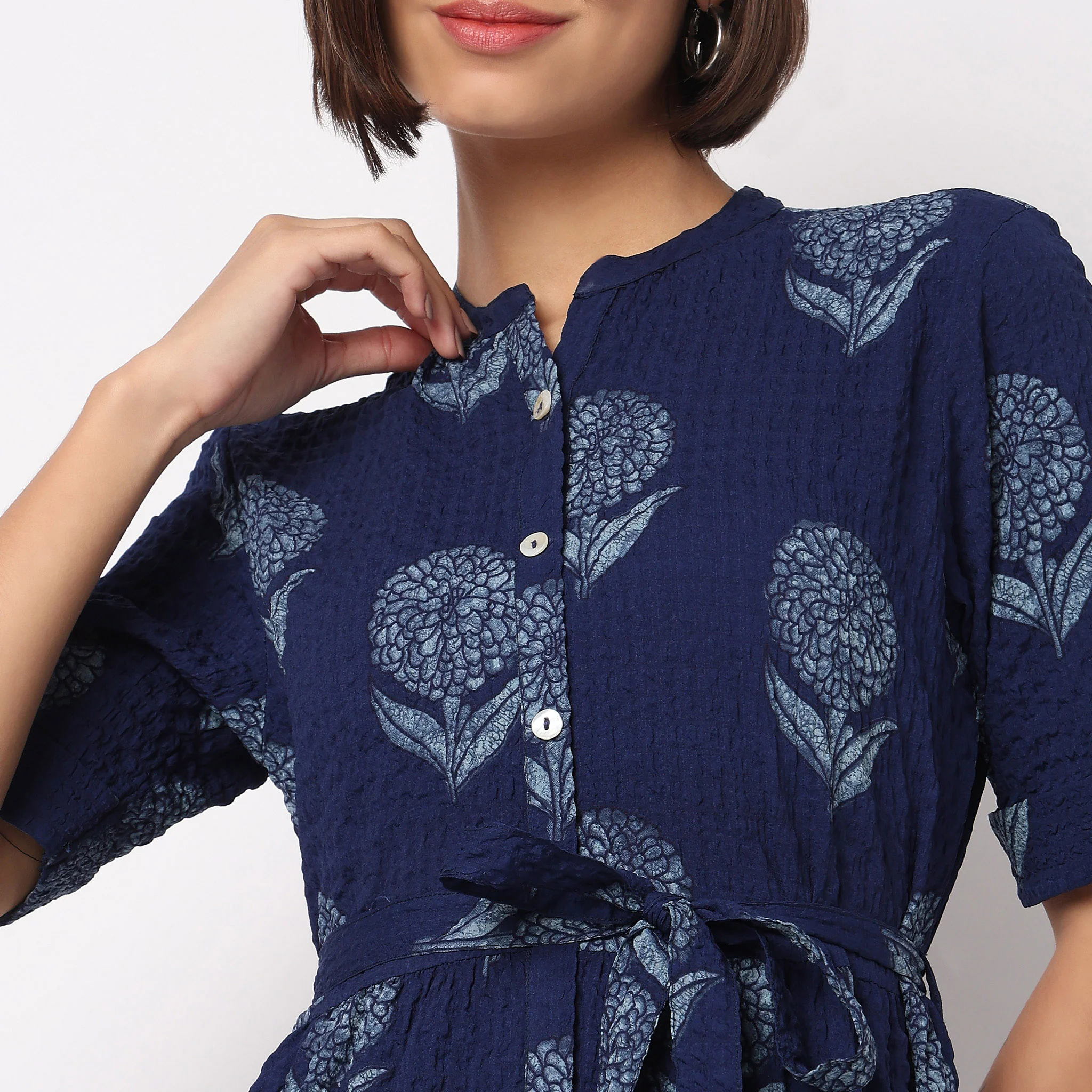 Full Placket Tiered Dress - Image 4