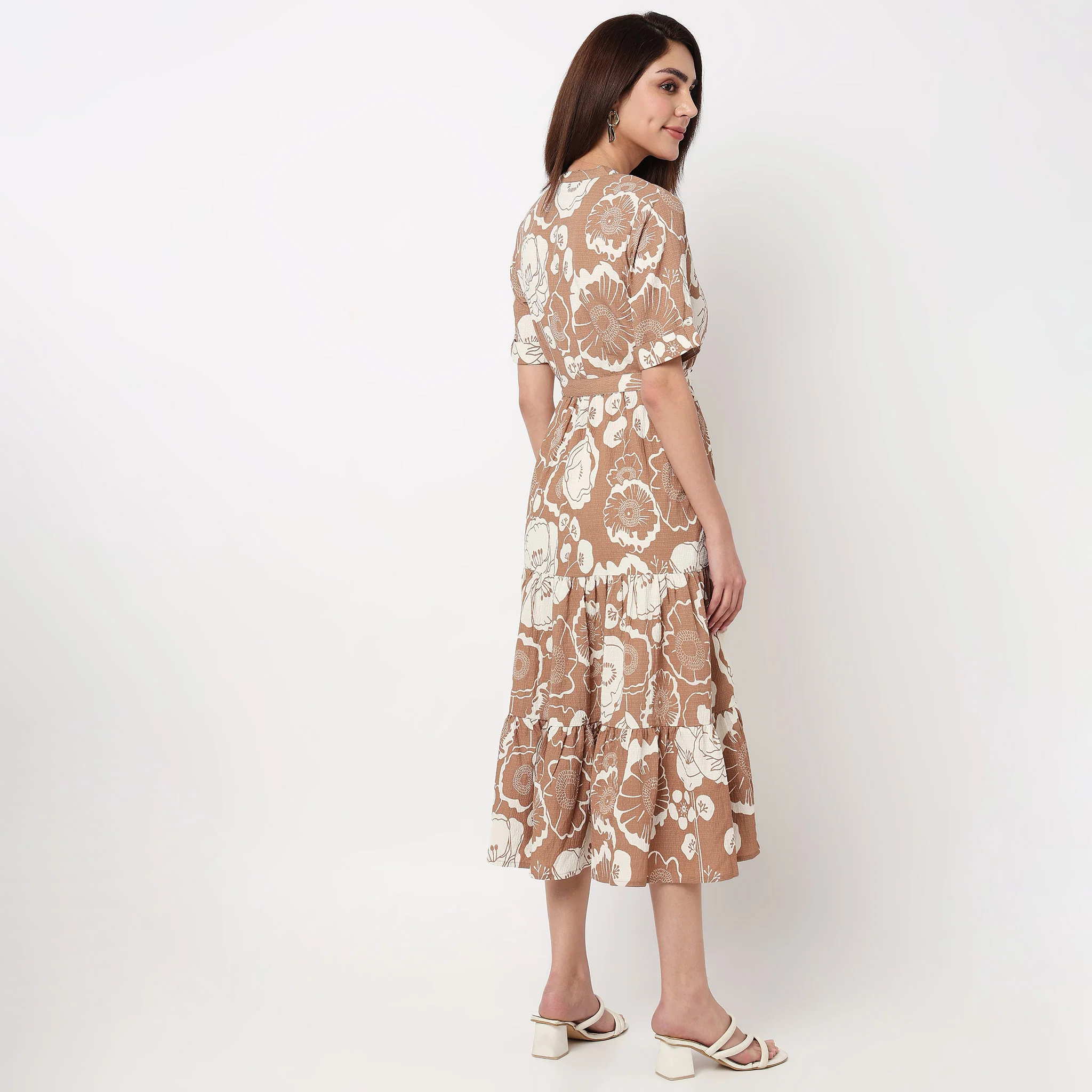 Full Placket Tiered Dress - Image 3