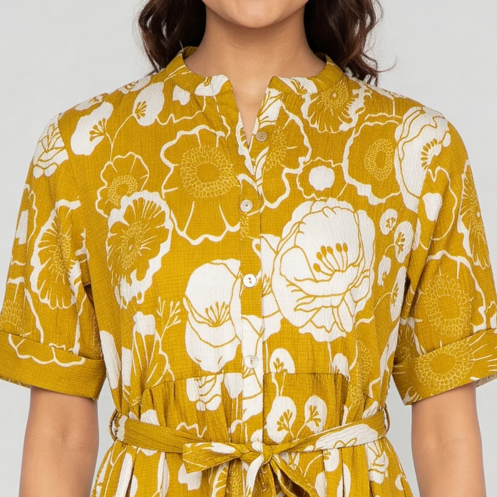 Full Placket Tiered Dress - Image 9