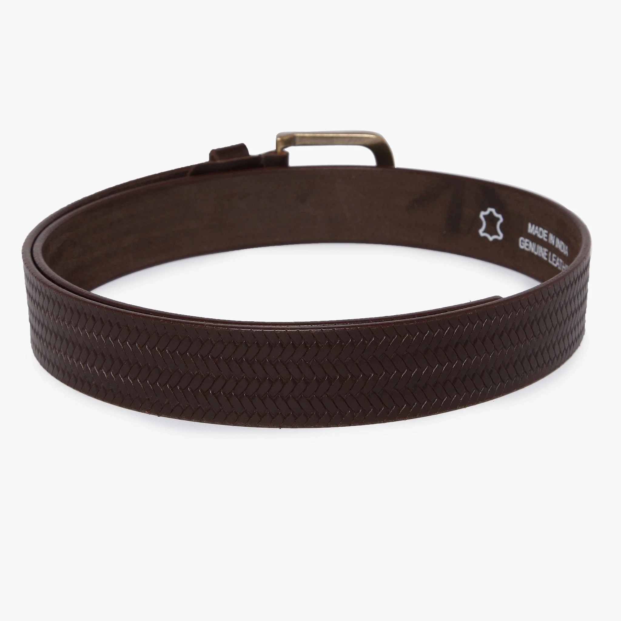 Mens Genuine Leather Brown Belts - Image 3
