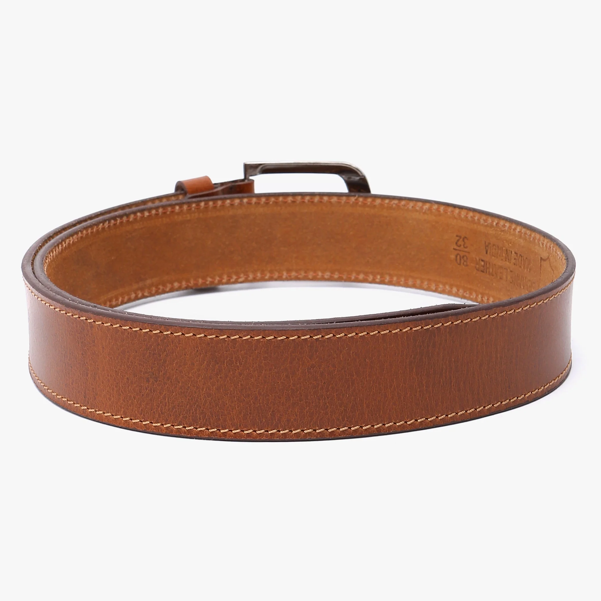 Men Genuine Leather Tan Belts - Image 3