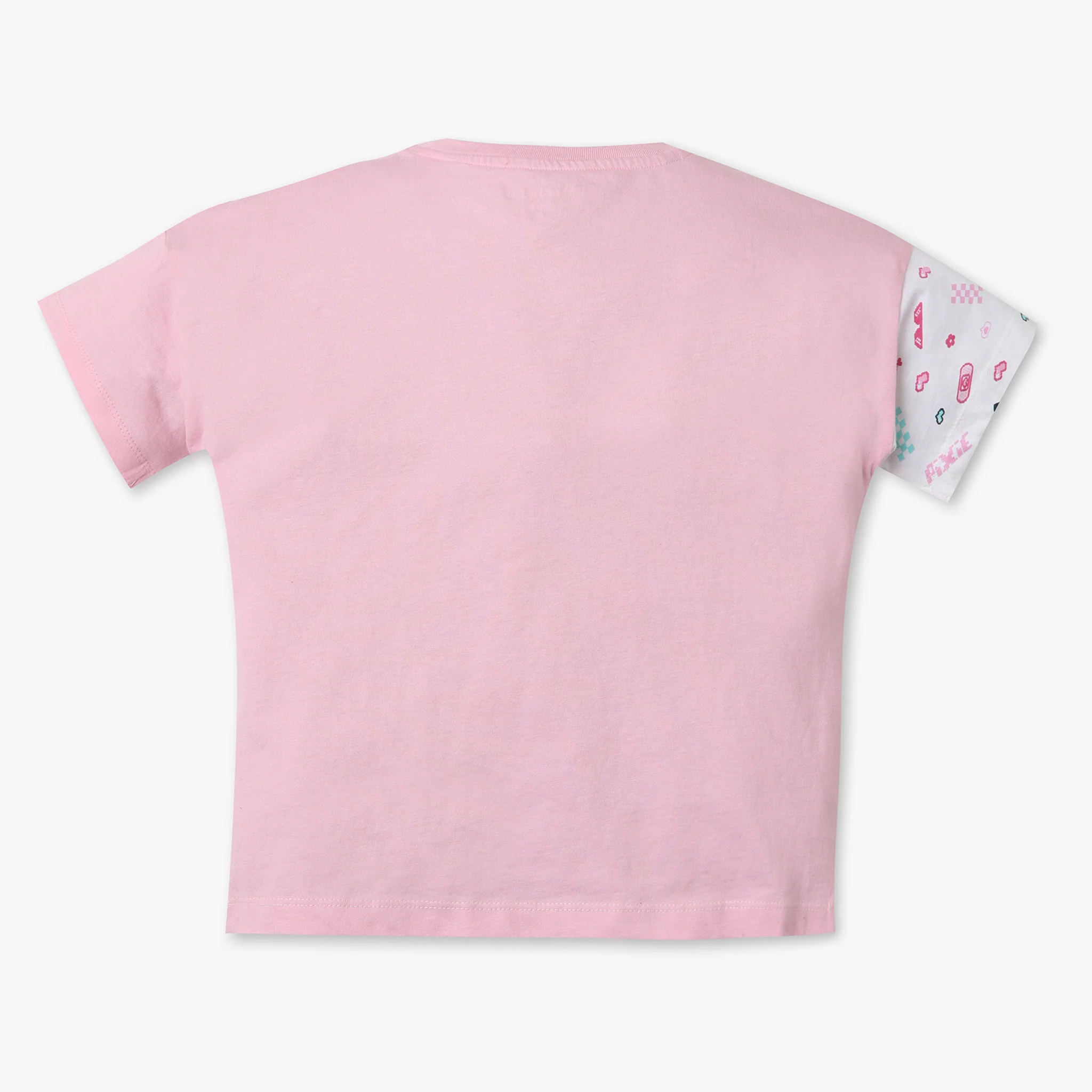 Girls Boxy Fit Cut And Sew Crew Neck Short Sleeve T-Shirt - Image 2