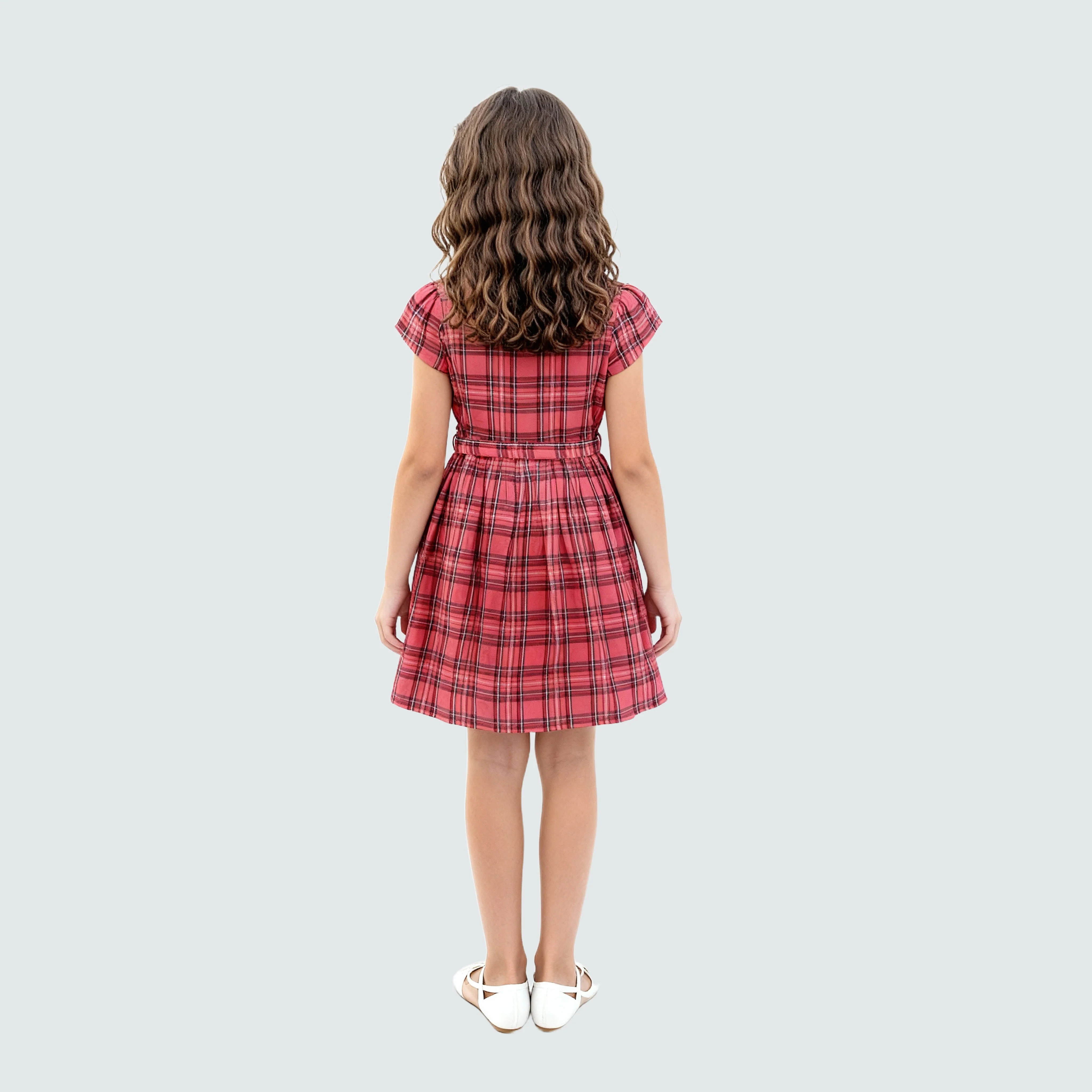 Girls Checkered Frock - Image 3