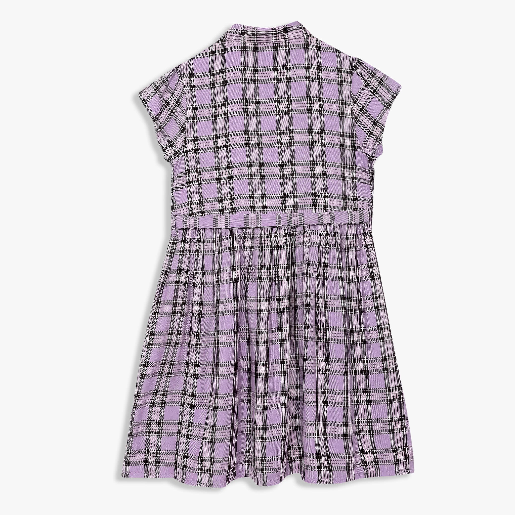 Girls Checkered Knee Length Frock - Image 2