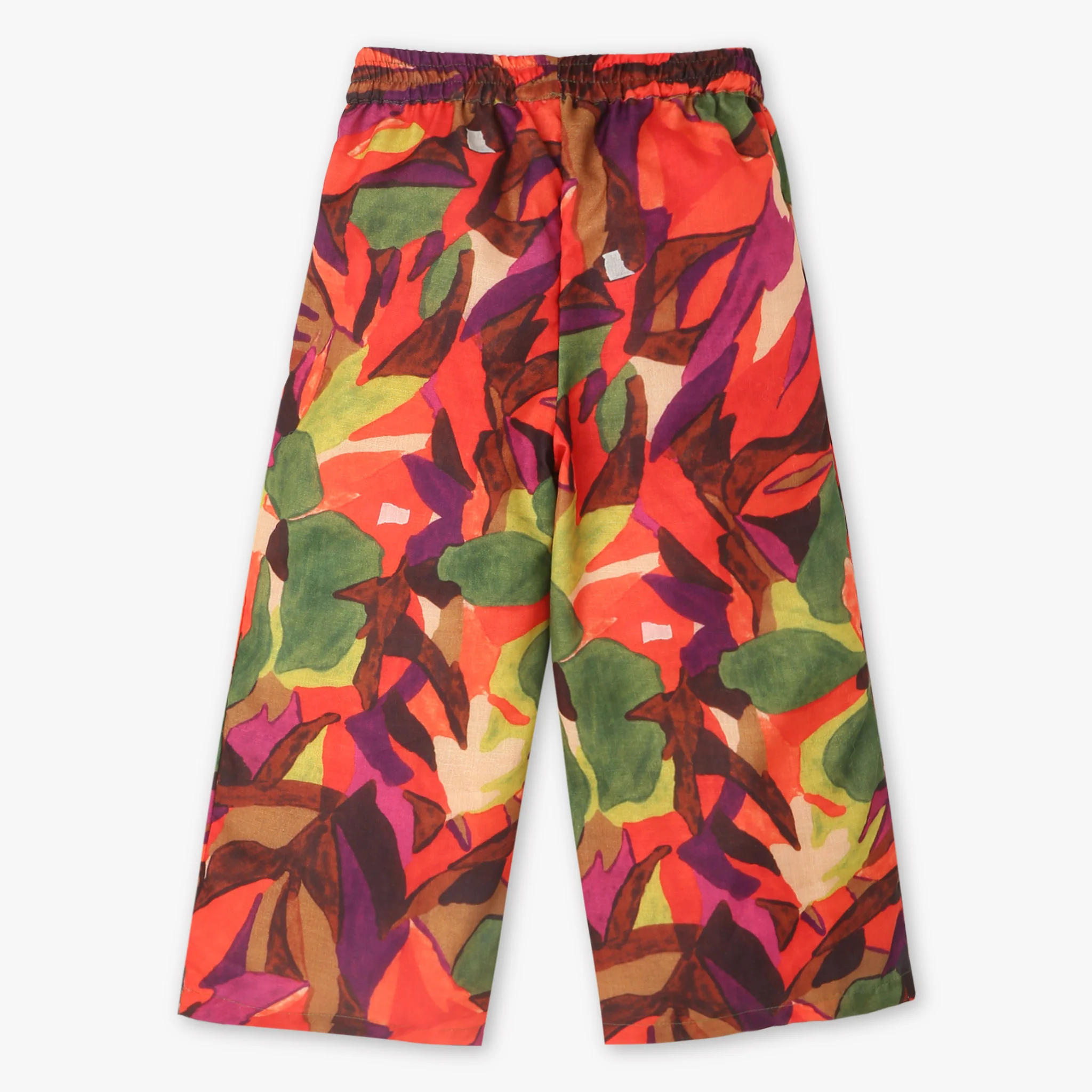 Girls Full Length Comfort Fit All Over Print Palazzos - Image 2