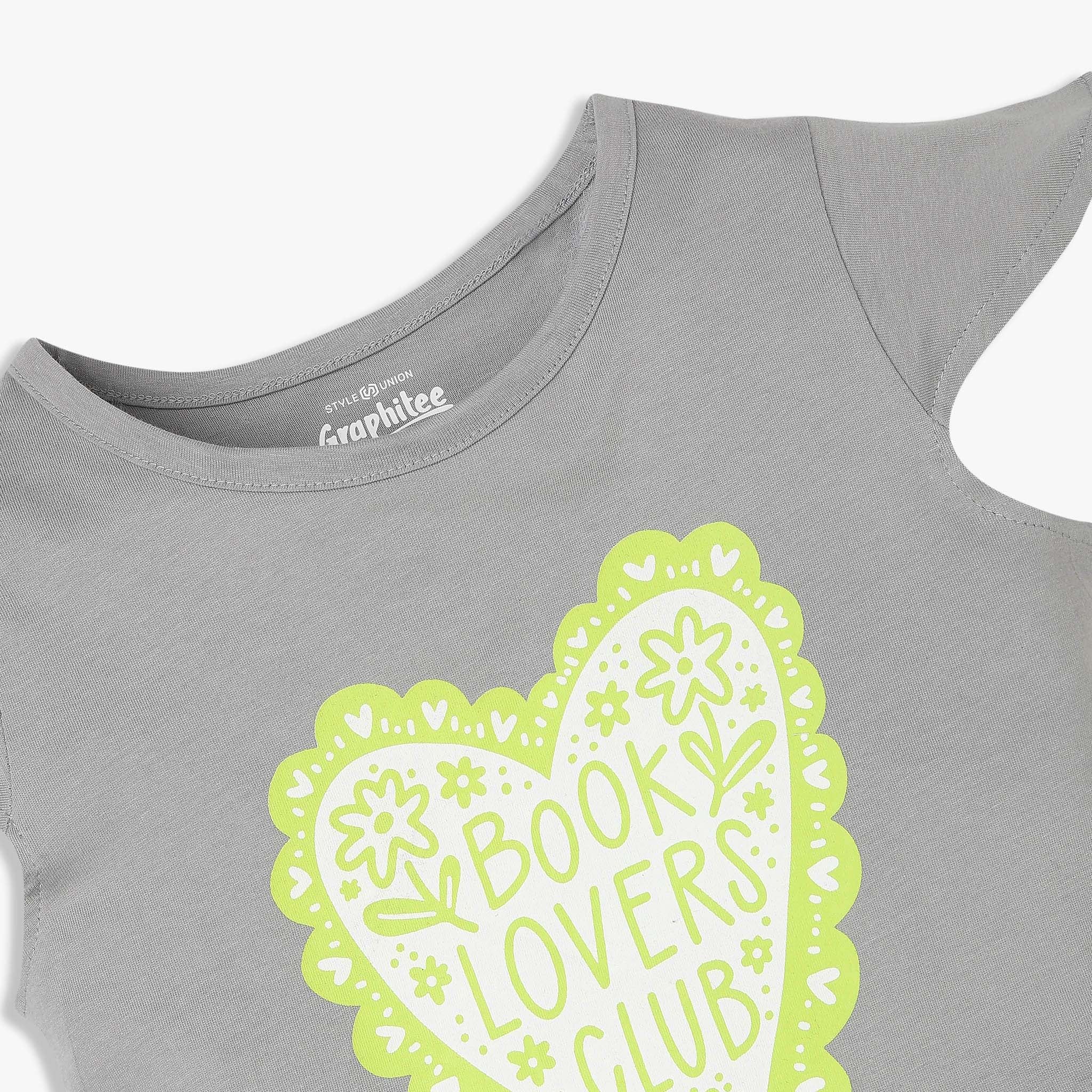 Girls Cotton Crew Neck Graphitee - Image 3