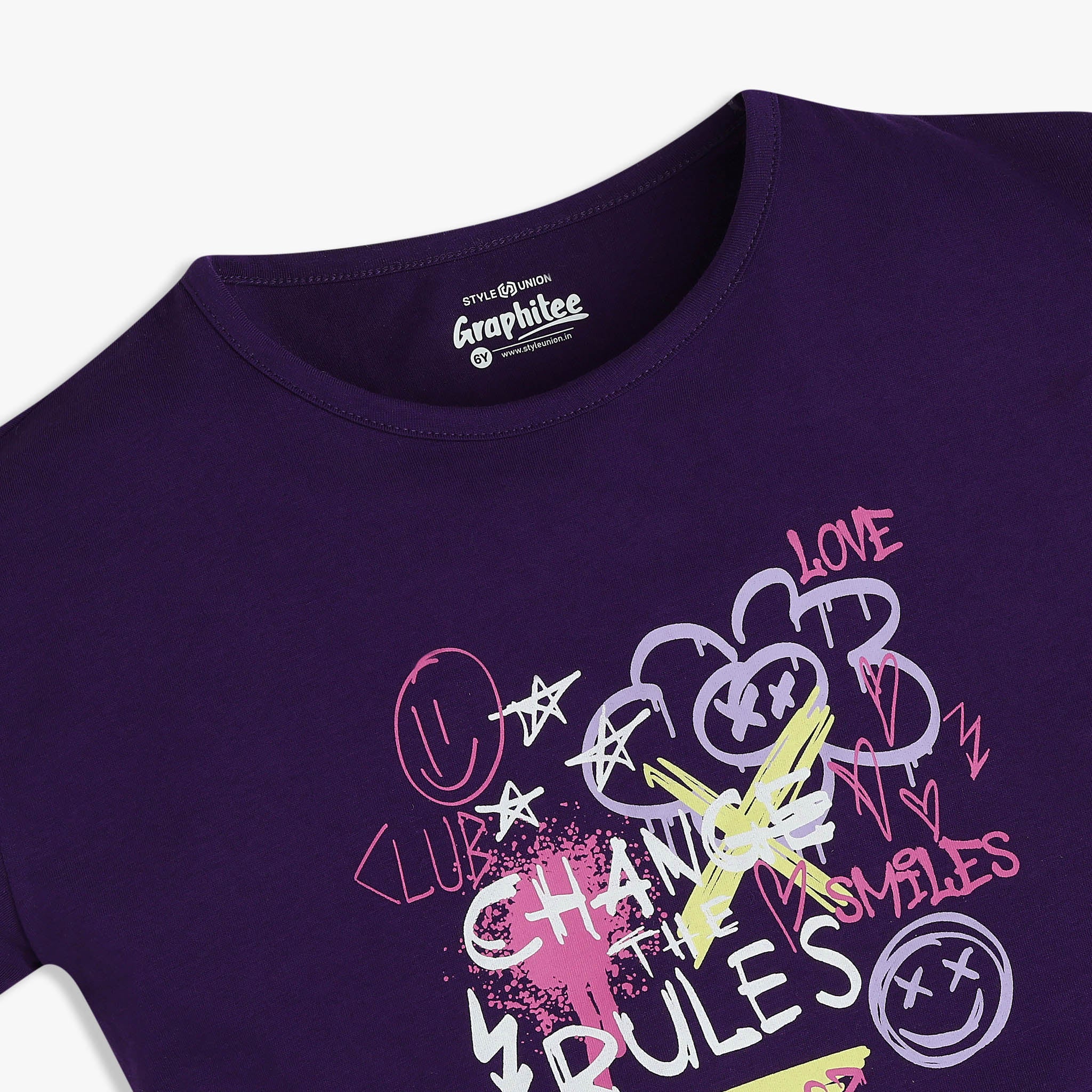 Girls Cotton Crew Neck Graphitee - Image 3