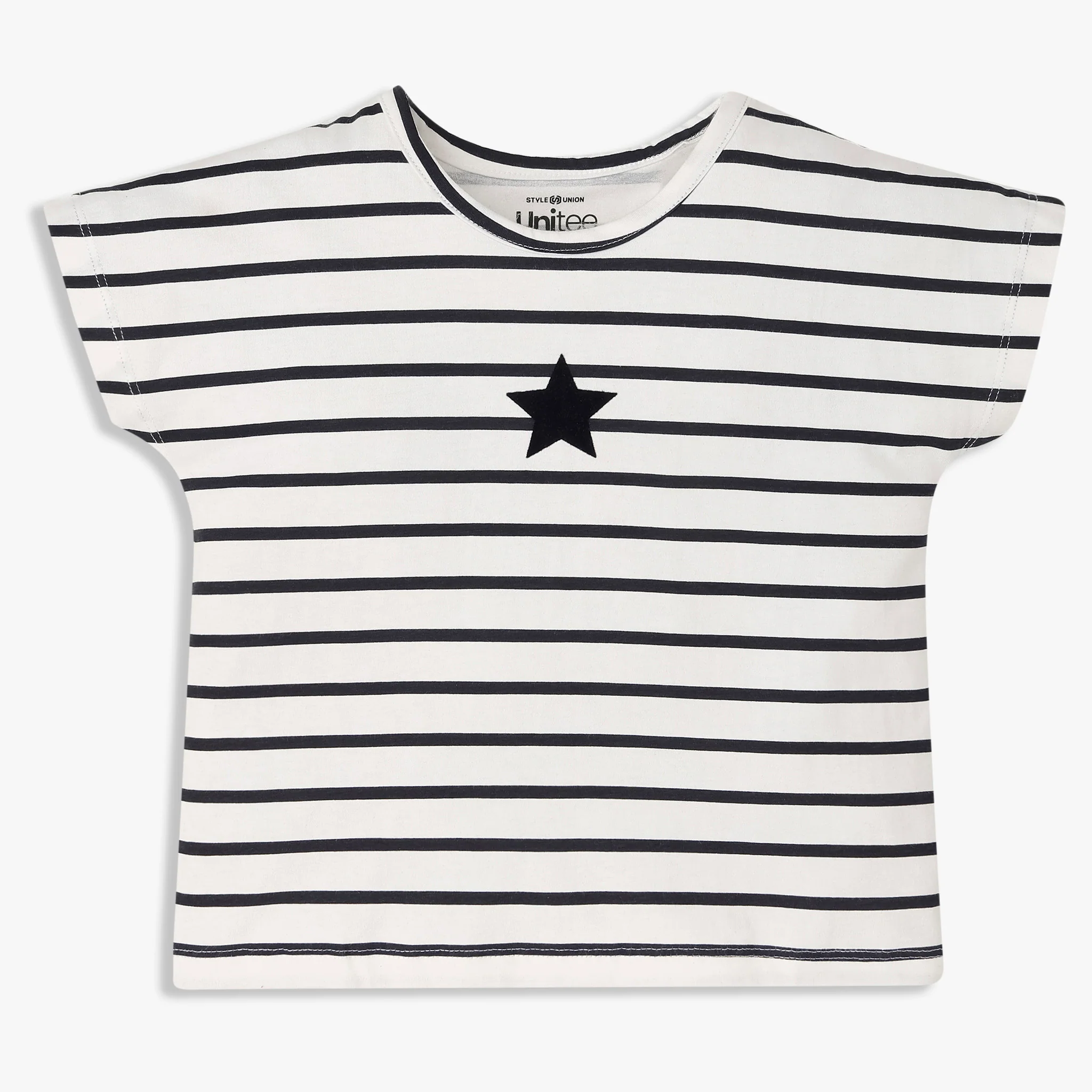 Girls Cotton Crew Neck Graphitee