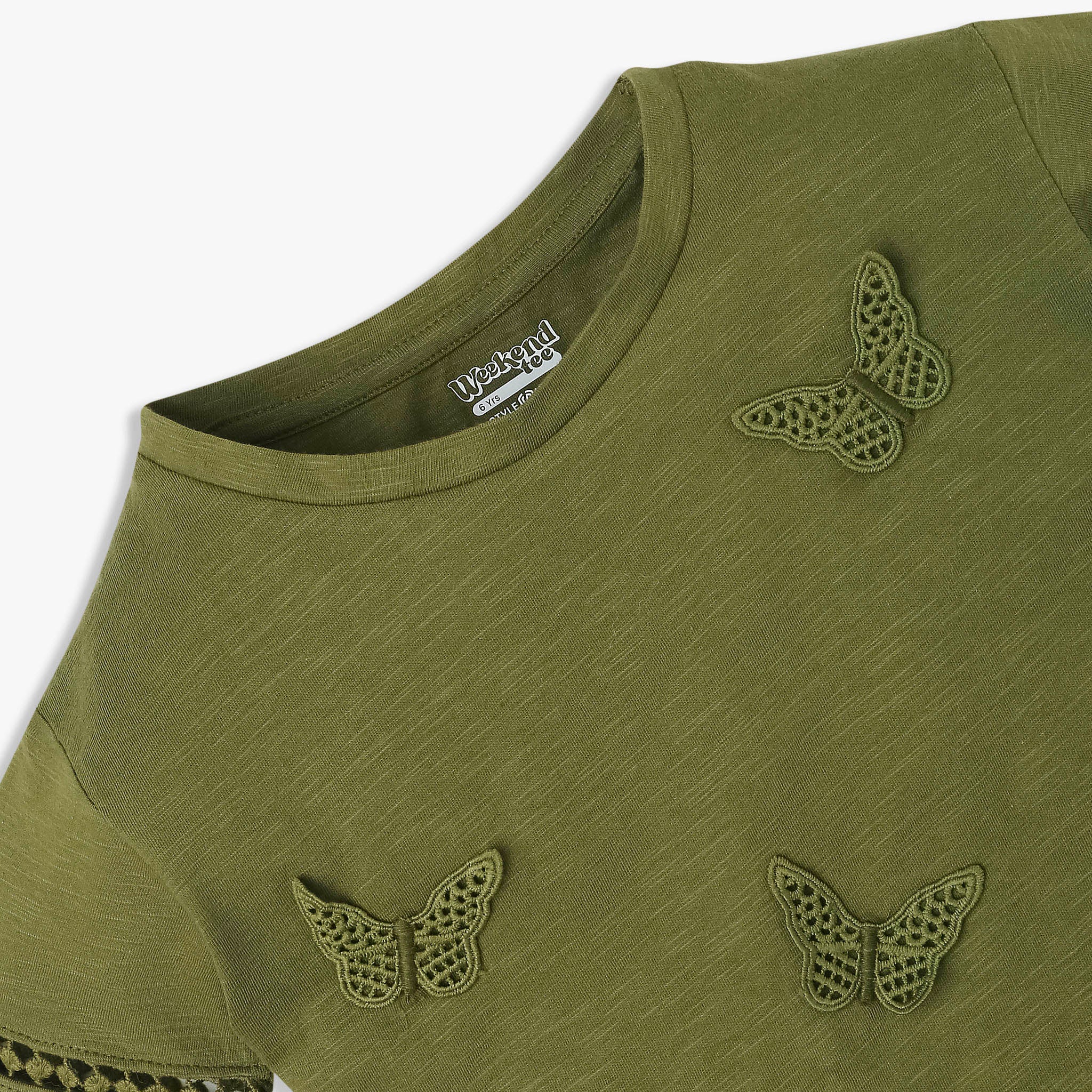 Girls Cotton Crew Neck T-Shirt - Image 3