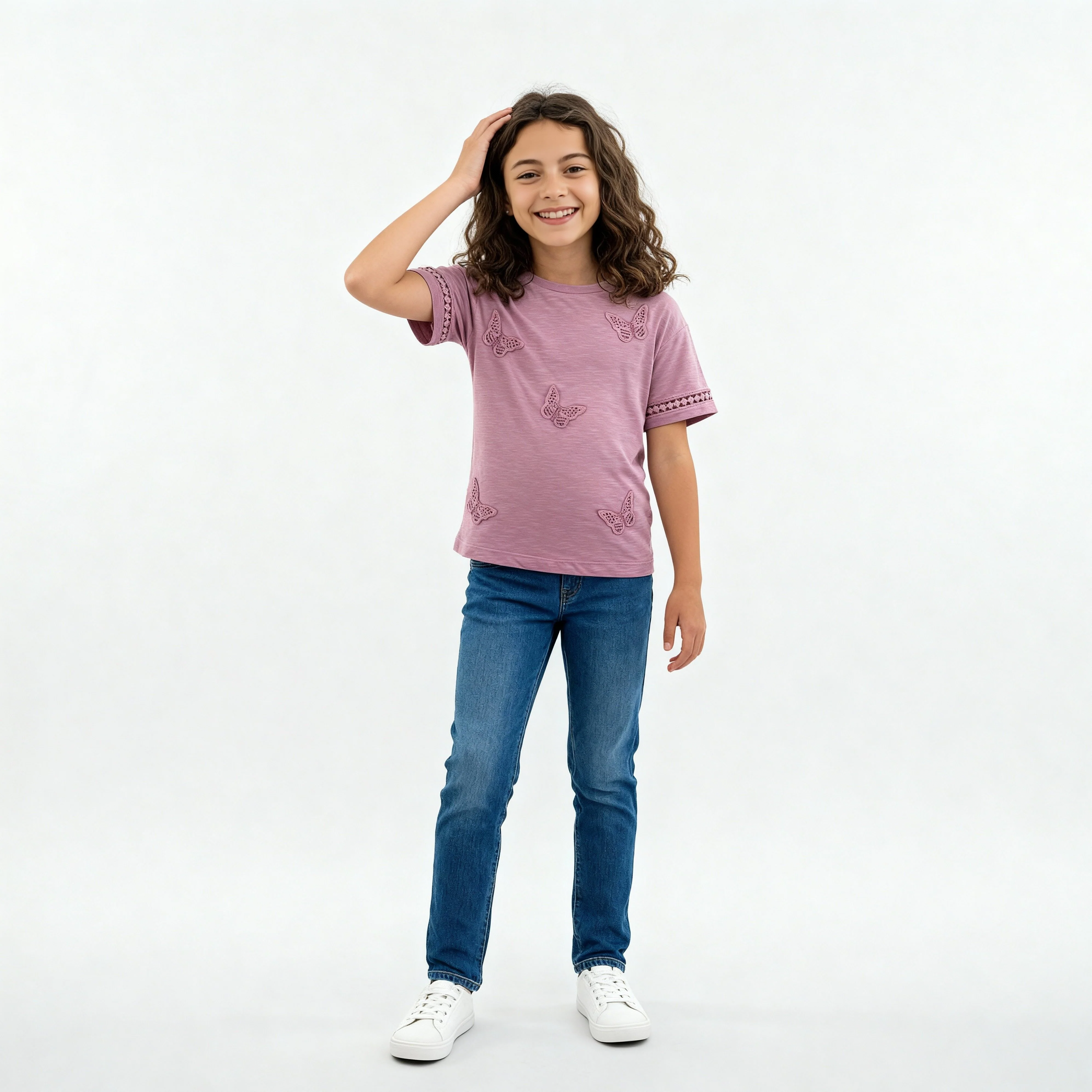 Girls Cotton Crew Neck T-Shirt - Image 4
