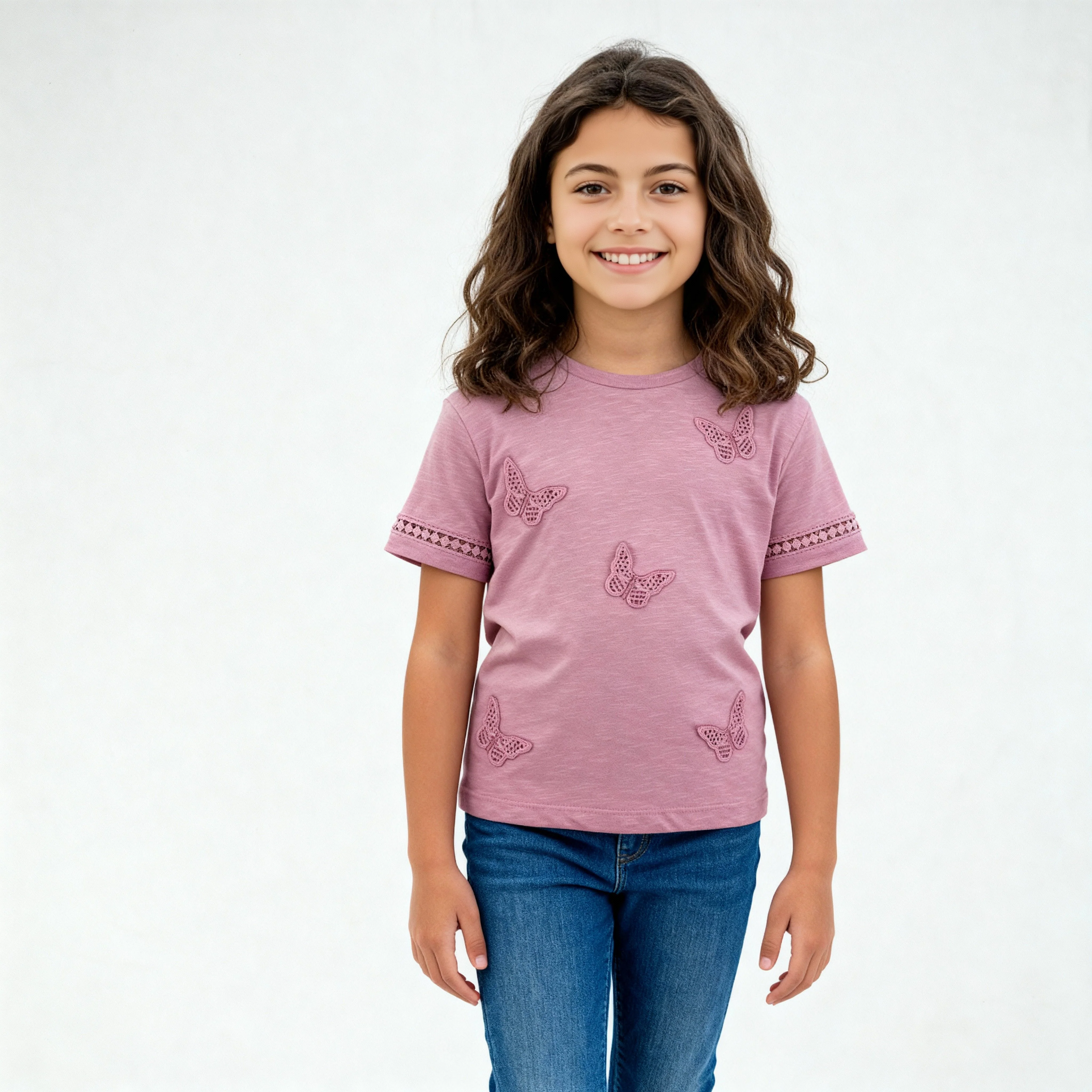 Girls Cotton Crew Neck T-Shirt - Image 5