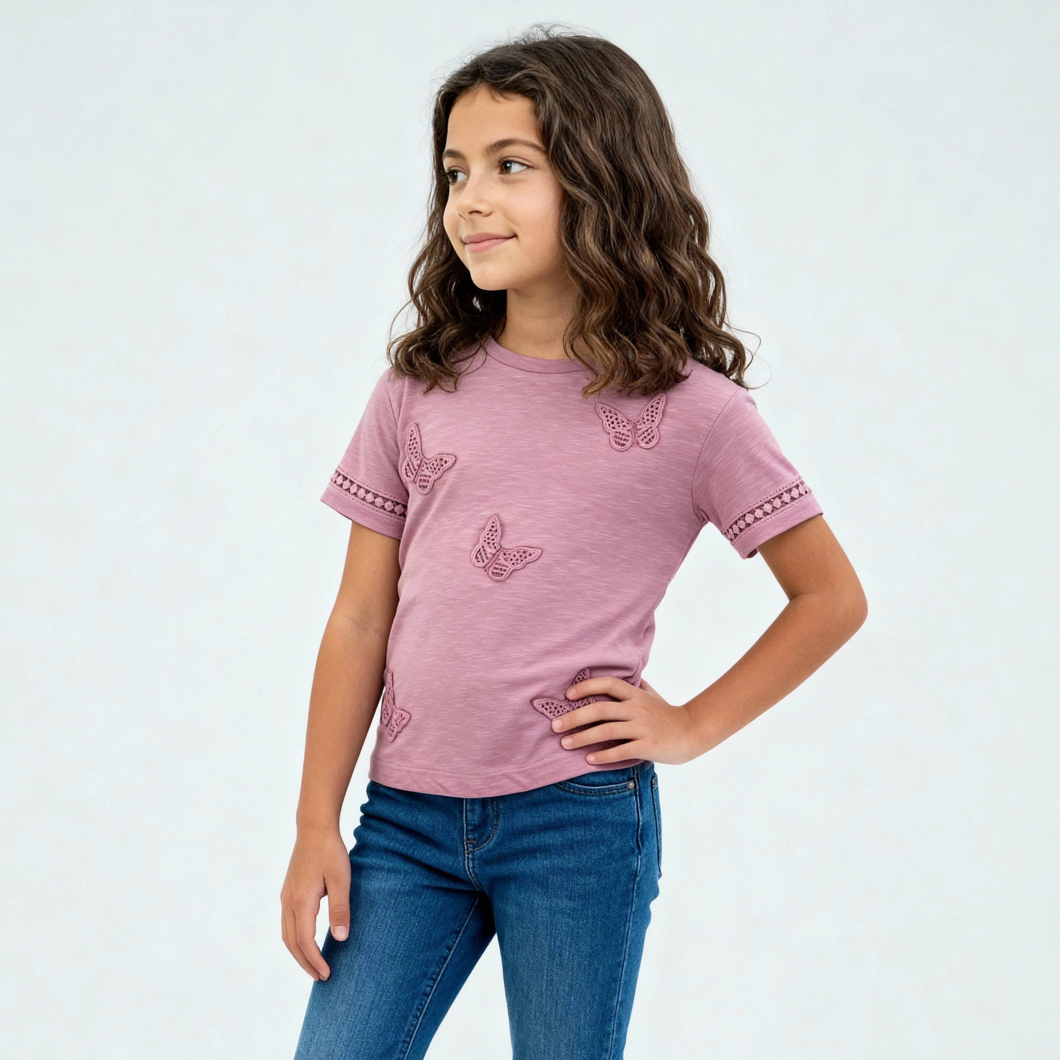 Girls Cotton Crew Neck T-Shirt - Image 8