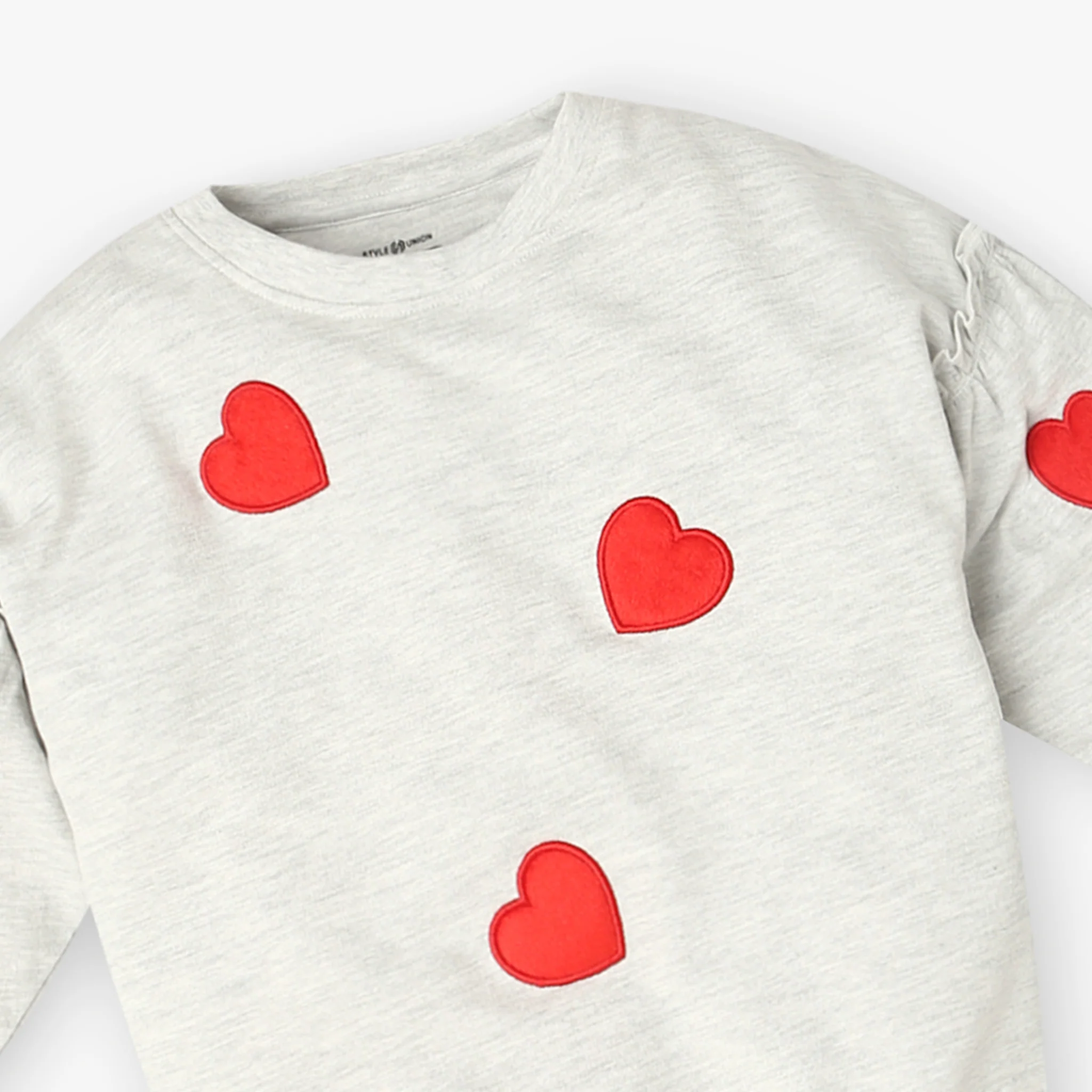 Girls Cotton Embellished Sweat Tee - Image 3