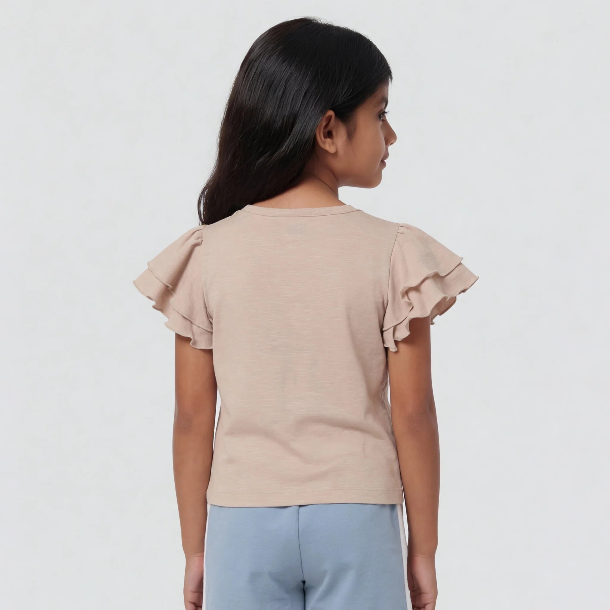 Girls Cotton Embroidered Weekend T-Shirt - Image 3