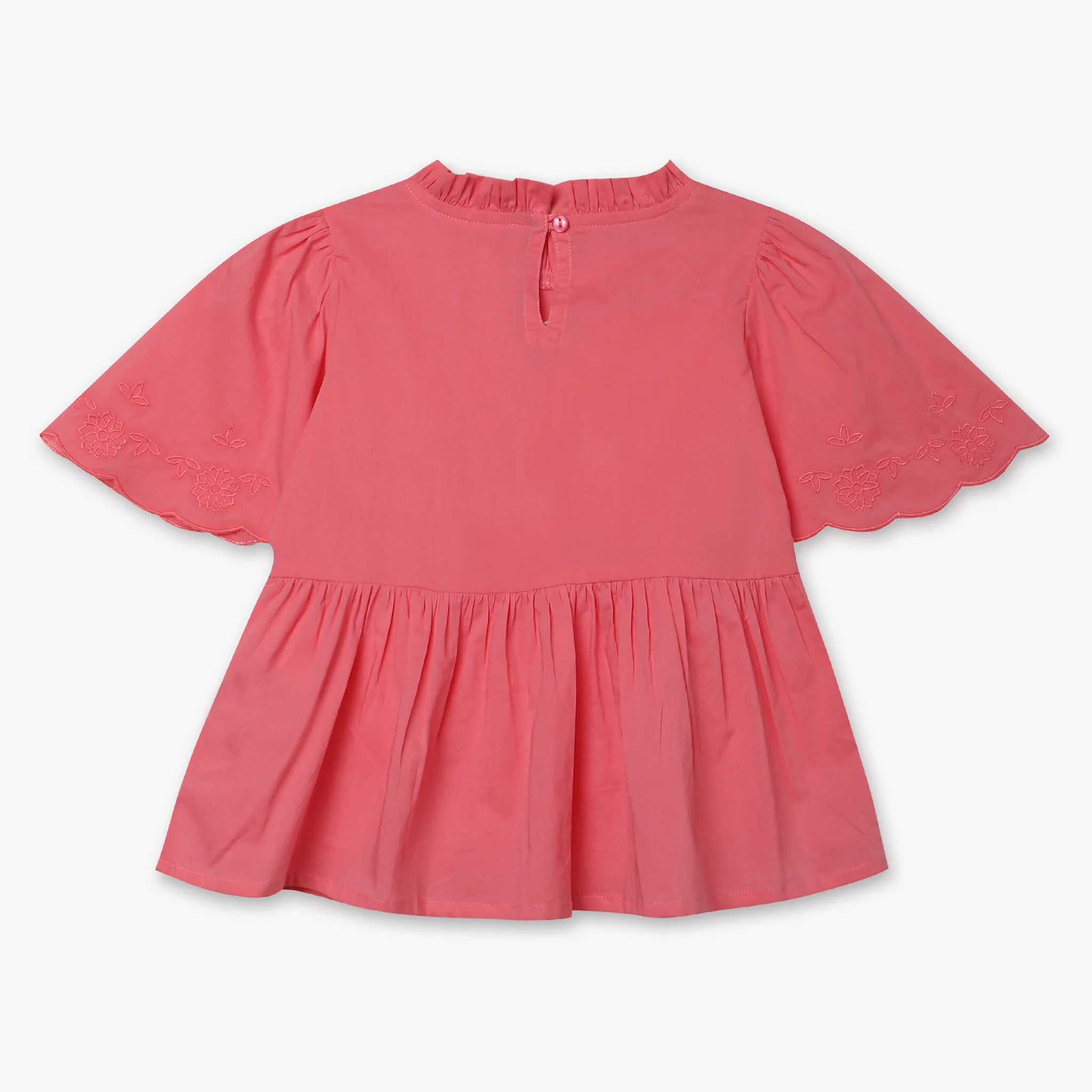 Girls Cotton Embroidered Top - Image 2