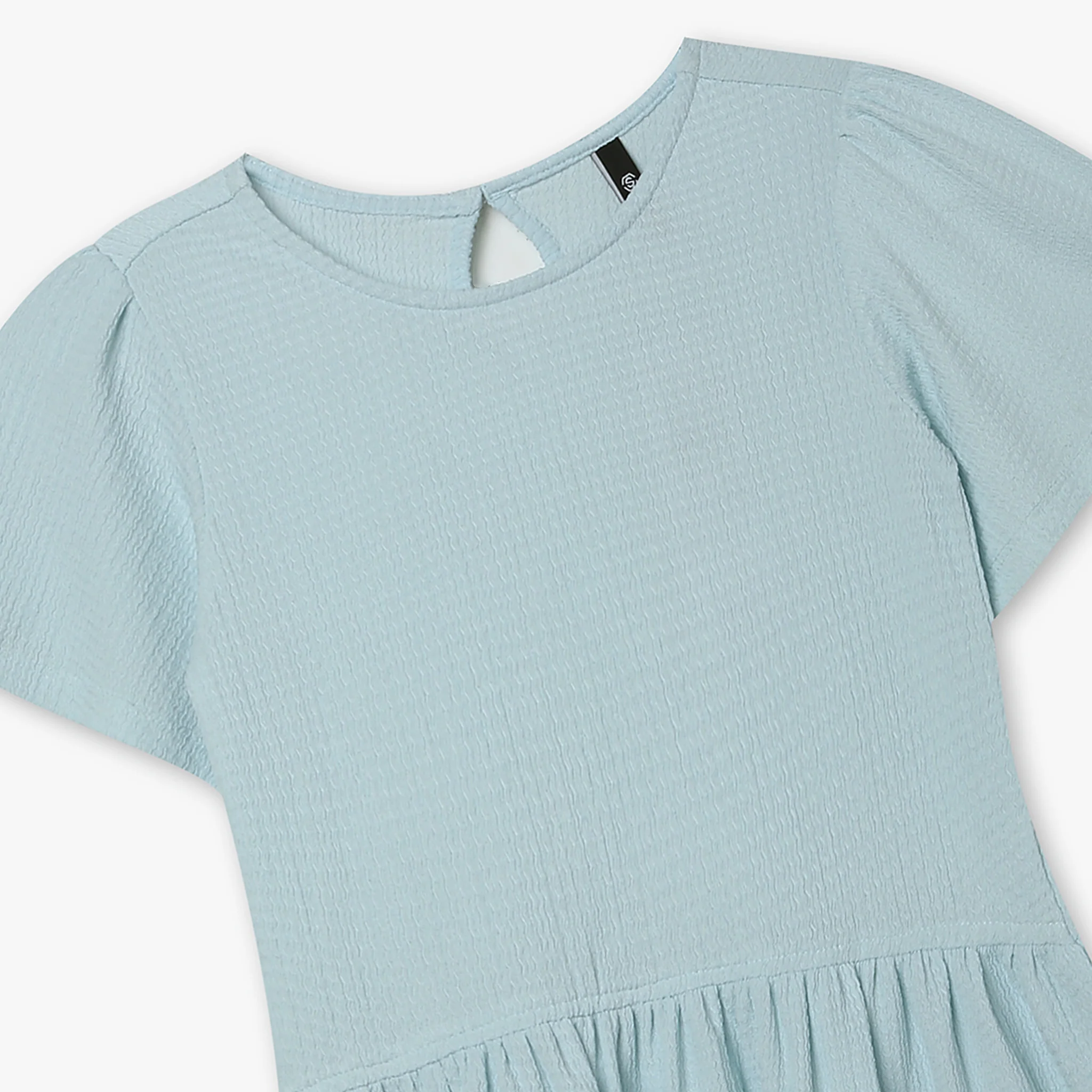Girls Cotton Knee Length Frock - Image 3