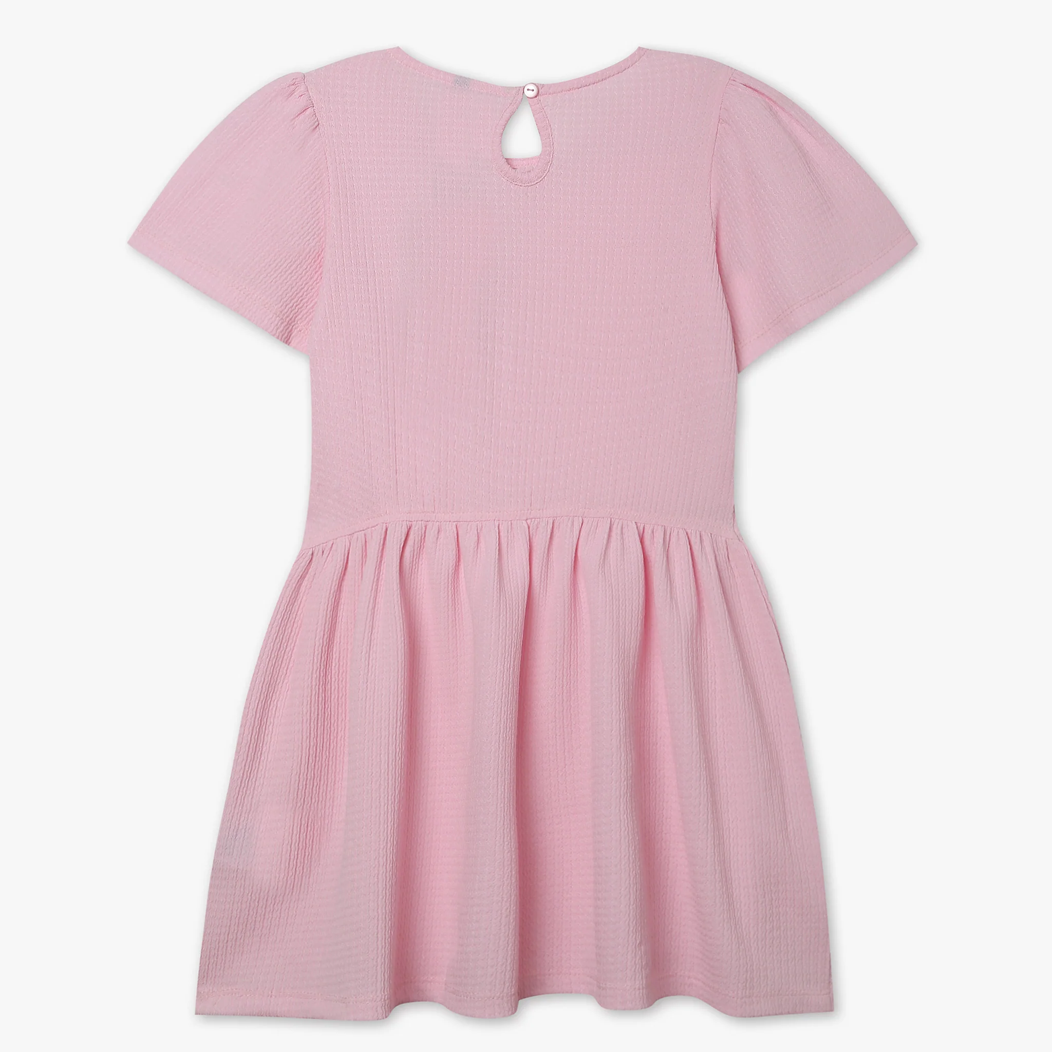 Girls Cotton Knee Length Frock - Image 5