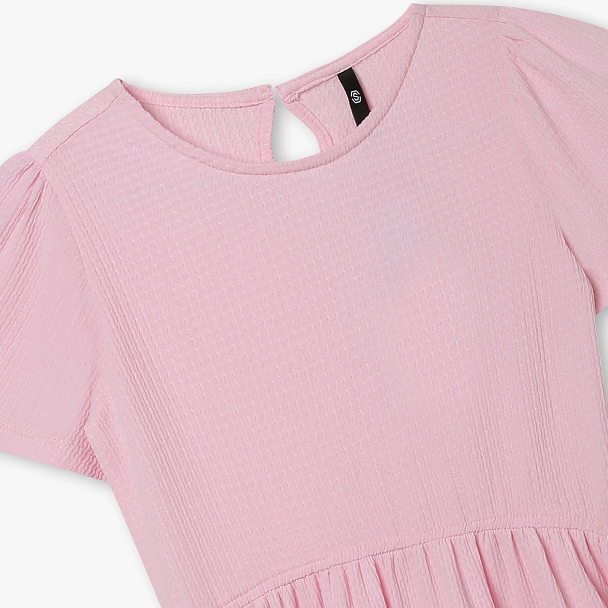 Girls Cotton Knee Length Frock - Image 6