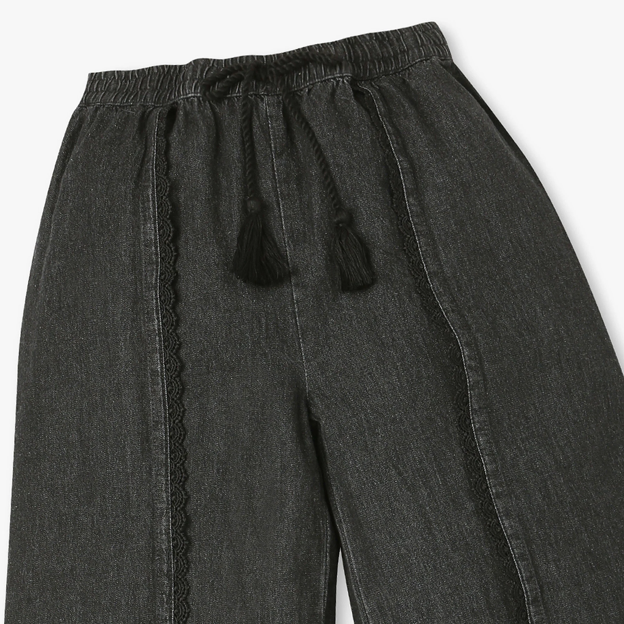 Girls Pallazo With Lace And Tassel Detailing - Image 3