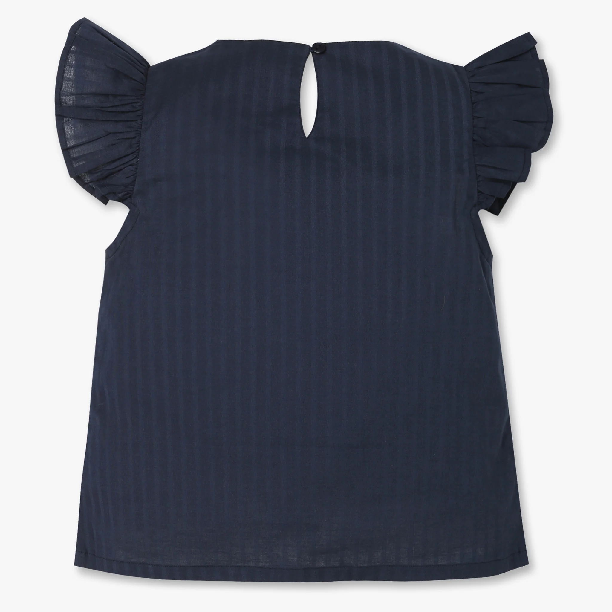 Girls Cotton Ruffle Sleeve Top - Image 5