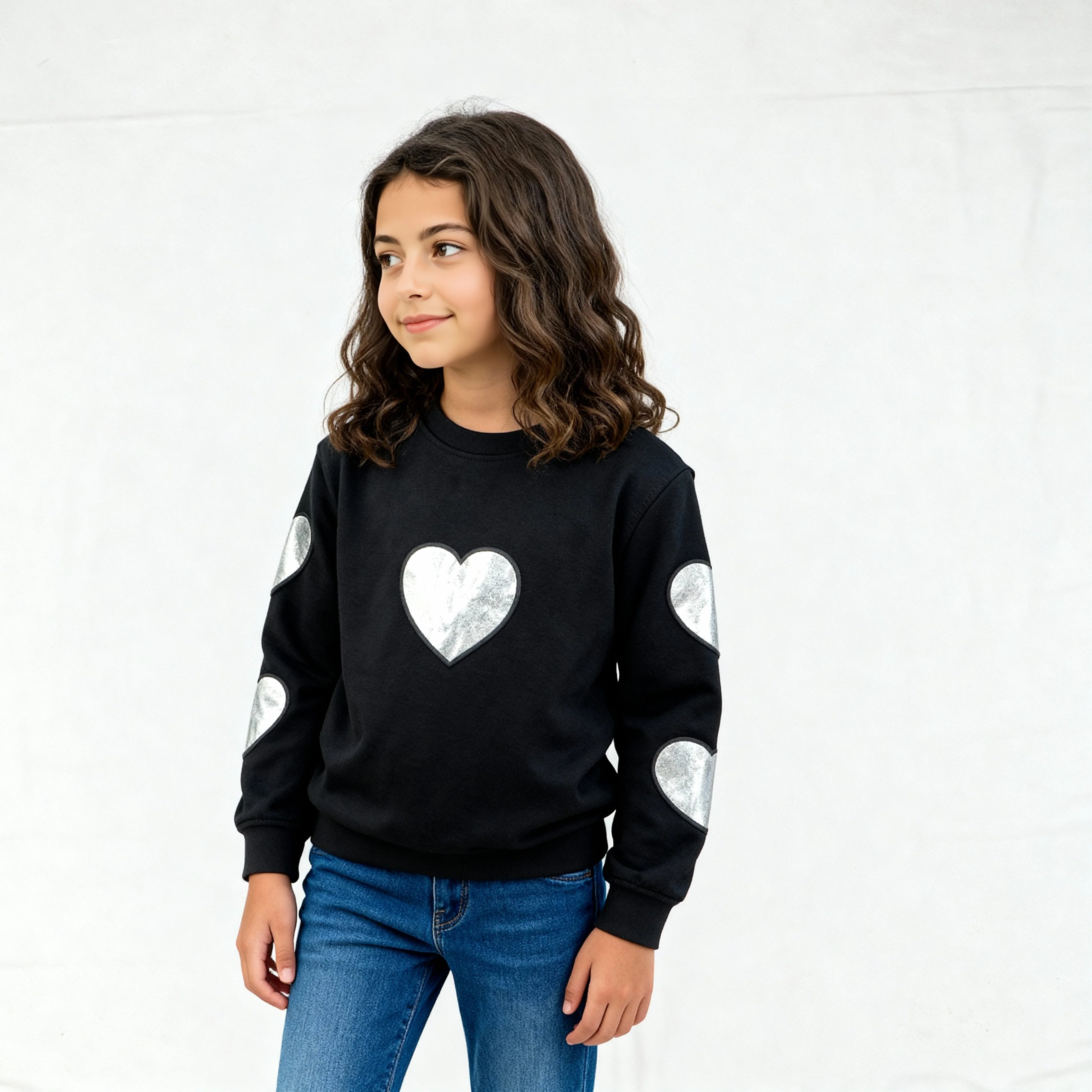 Girls Cotton Pop Sweats Tee - Image 5