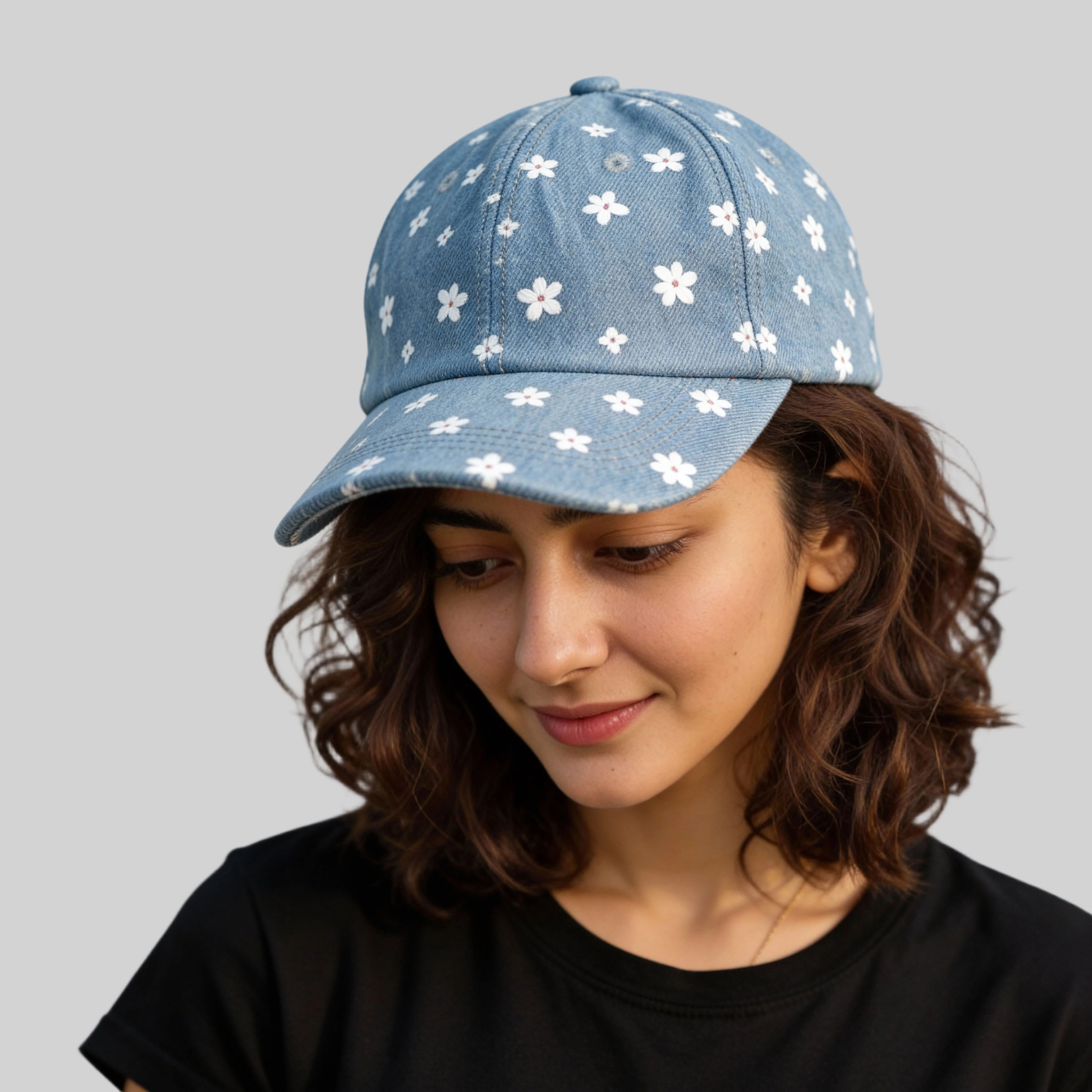 Girls Cotton Printed Cap - Image 5