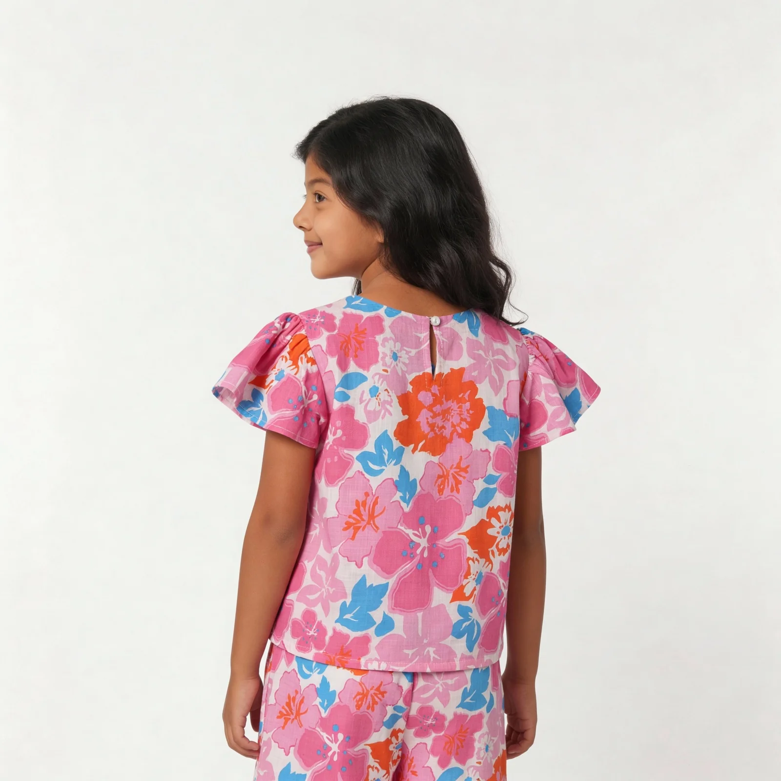 Girls Cotton Printed Dress - Image 3