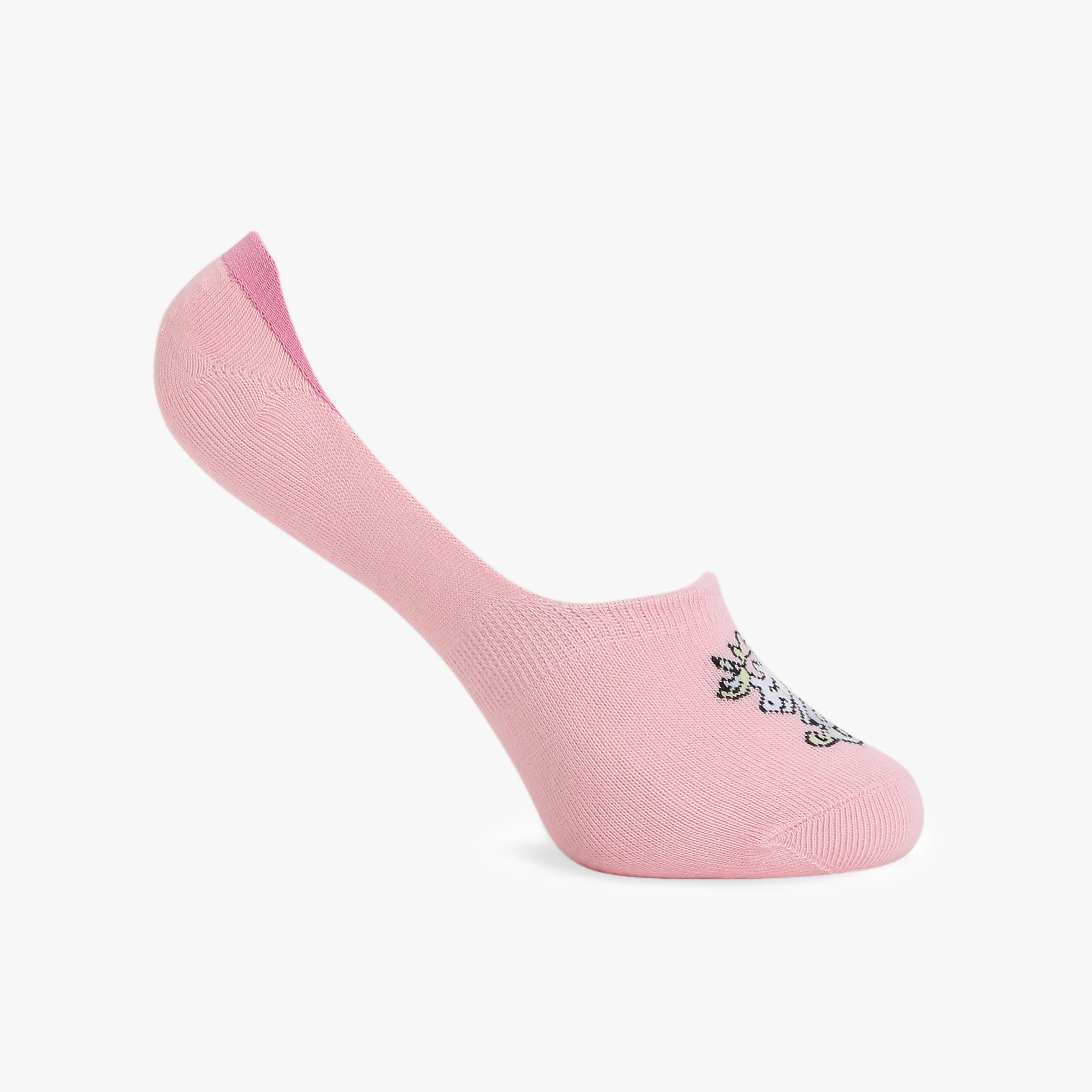 Girls Cotton Printed Shoe Liner Socks - Image 4