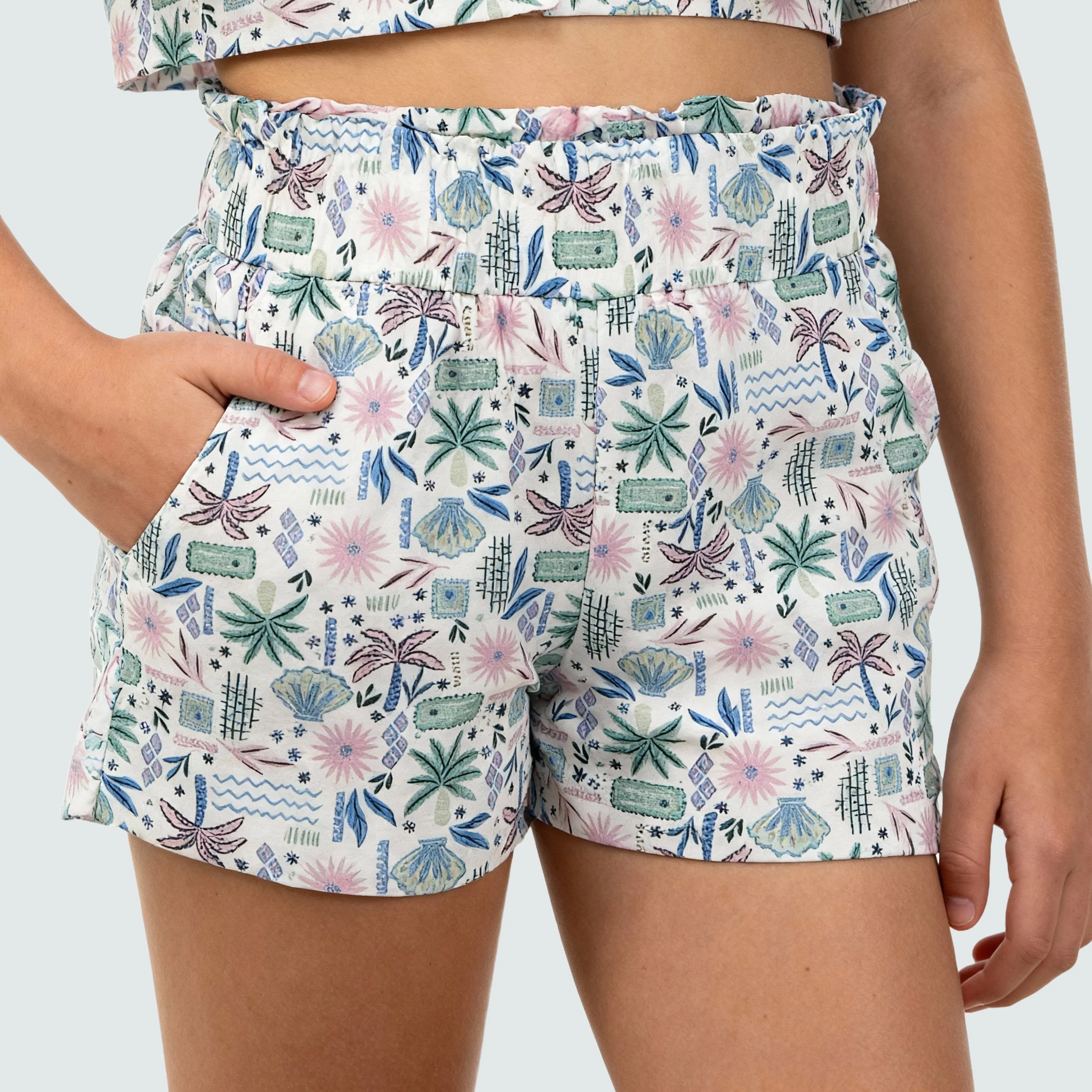 Girls Cotton Printed Shorts - Image 3