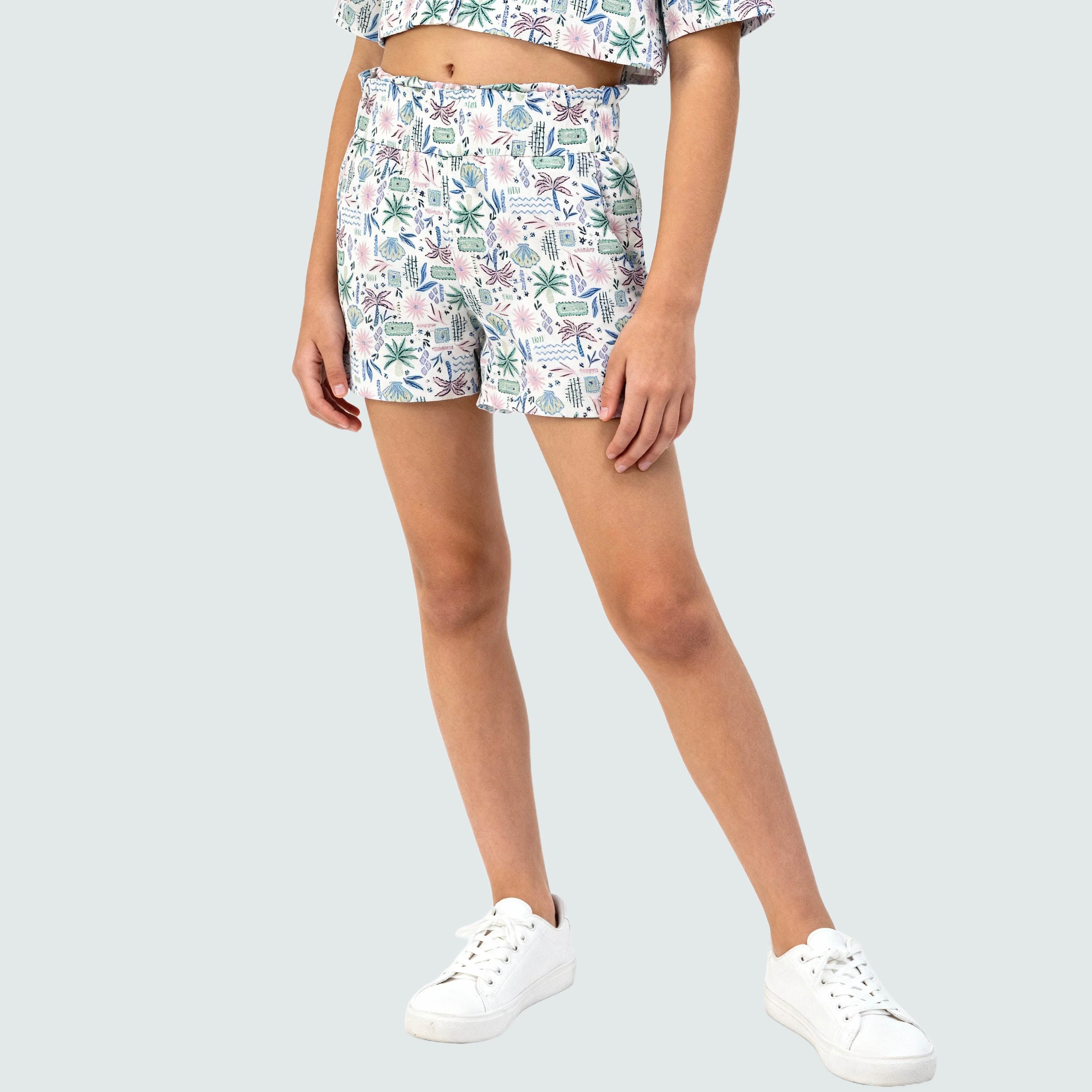 Girls Cotton Printed Shorts - Image 4