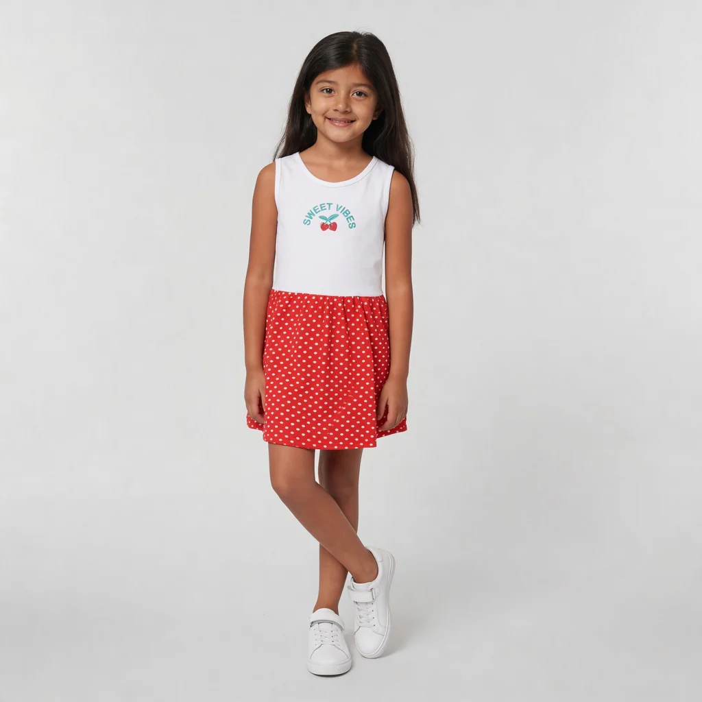 Girls Cotton Printed Weekend Dress - Image 2