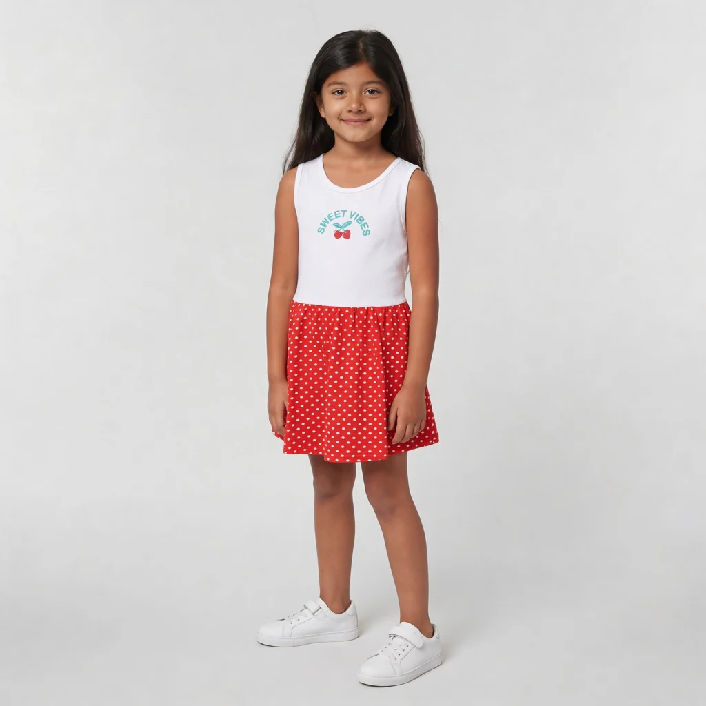 Girls Cotton Printed Weekend Dress - Image 5