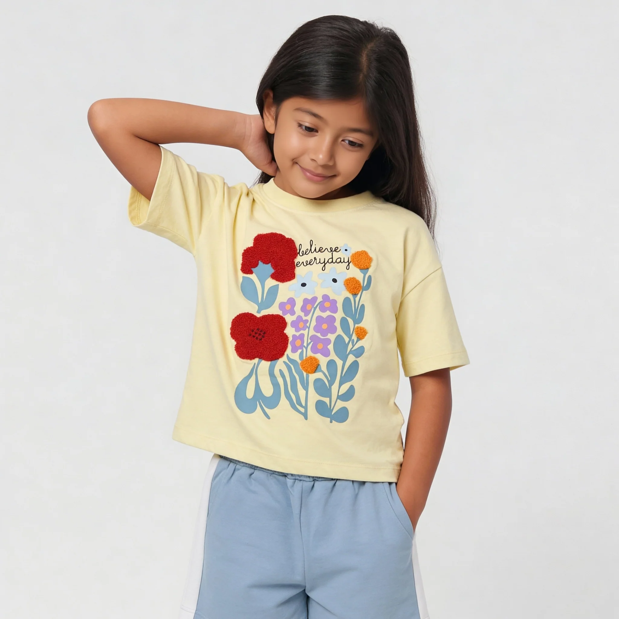 Girls Cotton Printed Weekend T-Shirt - Image 2