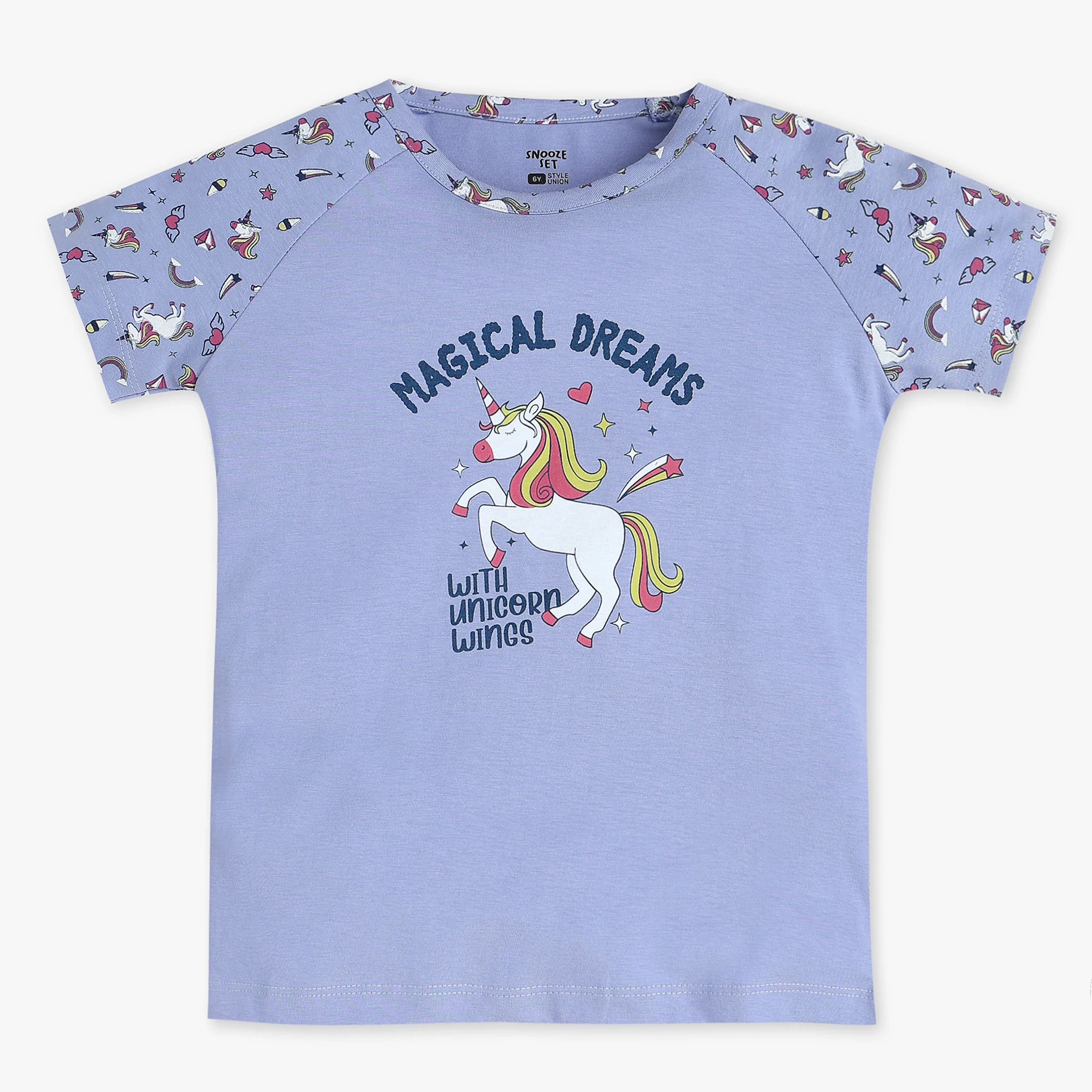 Girls Printed Cotton Sleepwear Set - Image 2