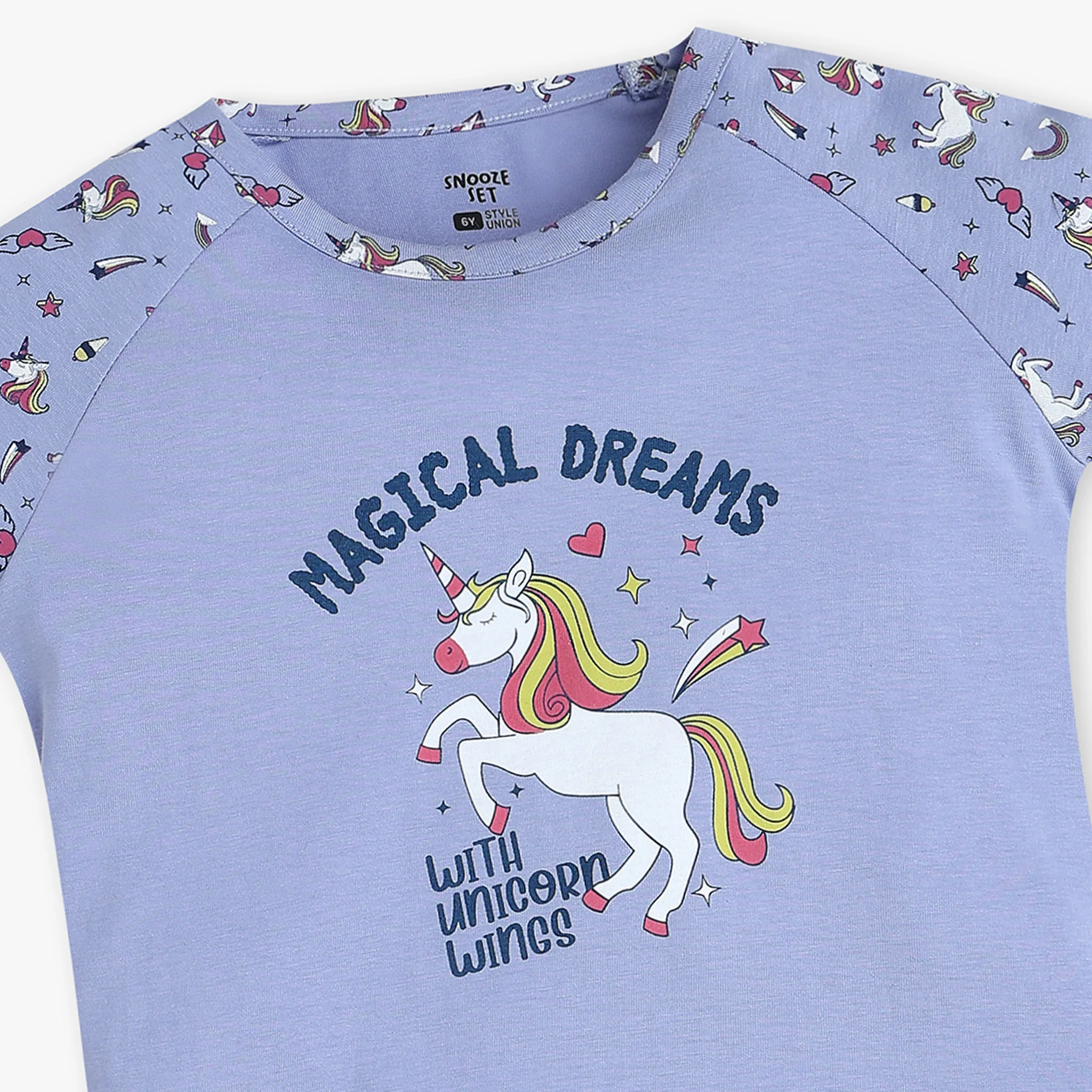 Girls Printed Cotton Sleepwear Set - Image 4