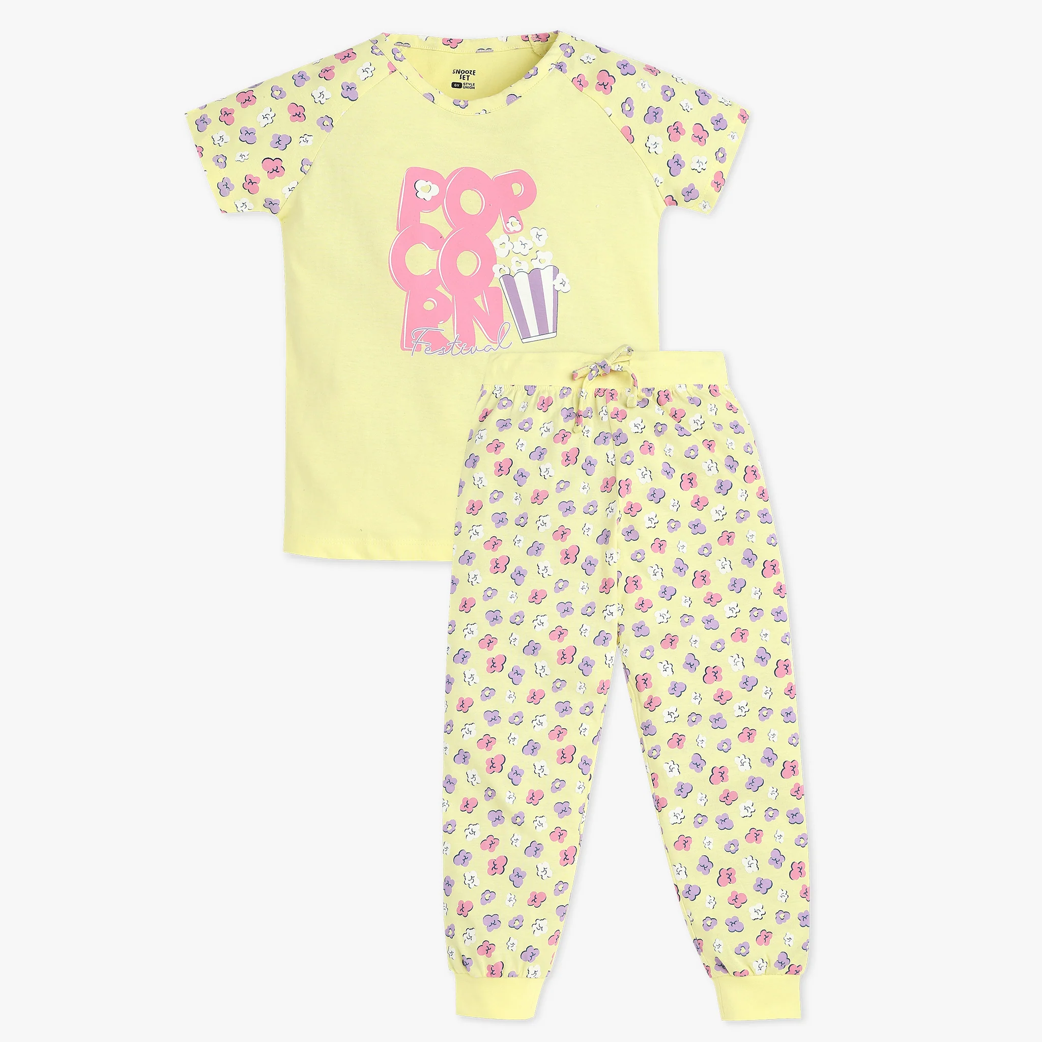 Girls Printed Cotton Sleepwear Set