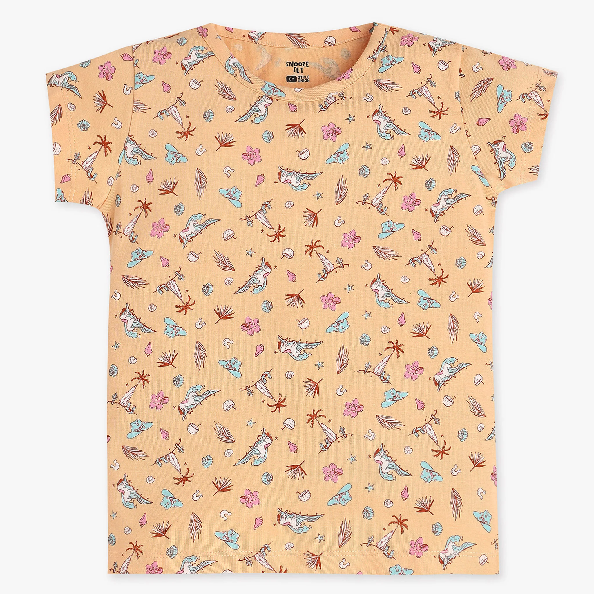 Girls Printed Cotton Sleepwear Set - Image 2