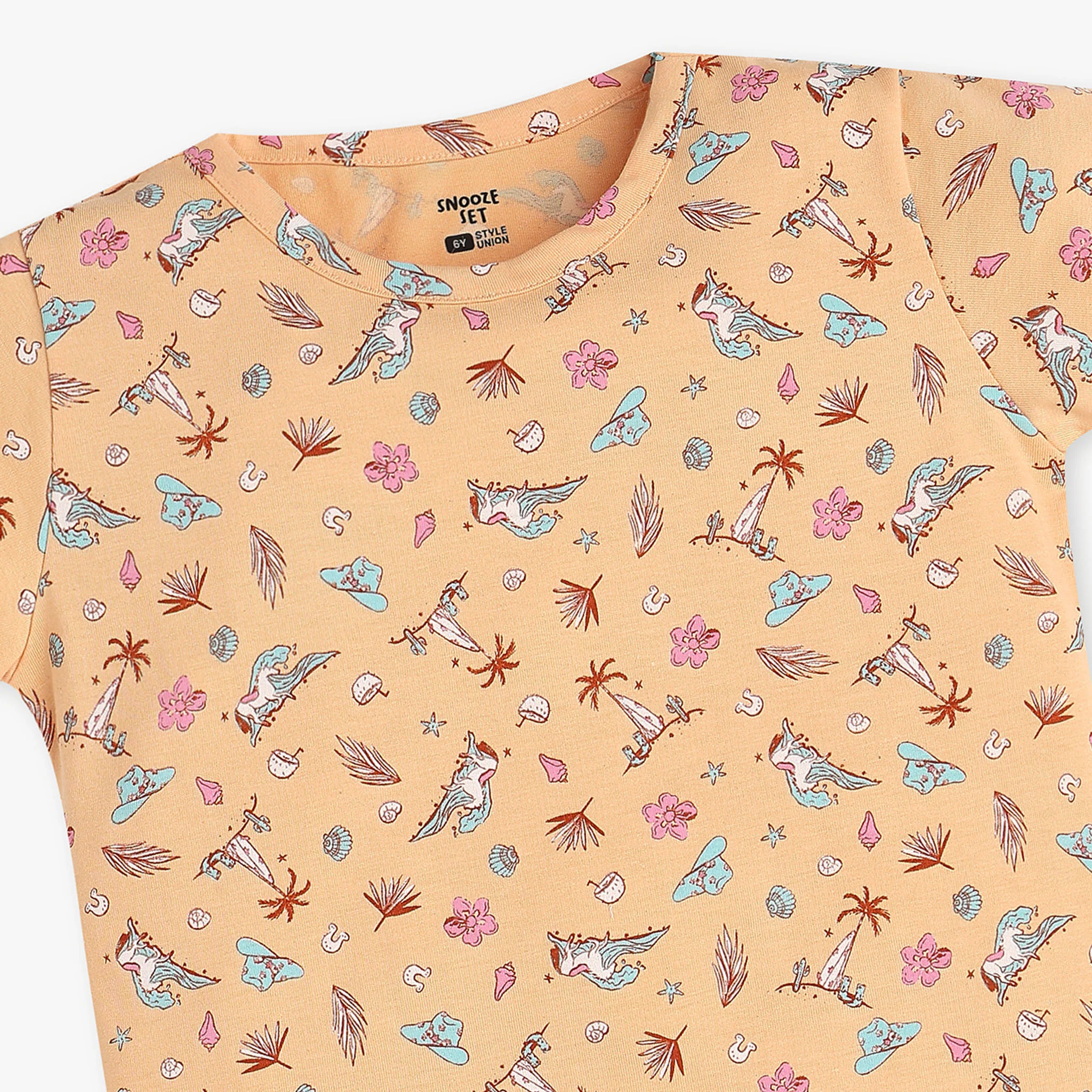 Girls Printed Cotton Sleepwear Set - Image 4