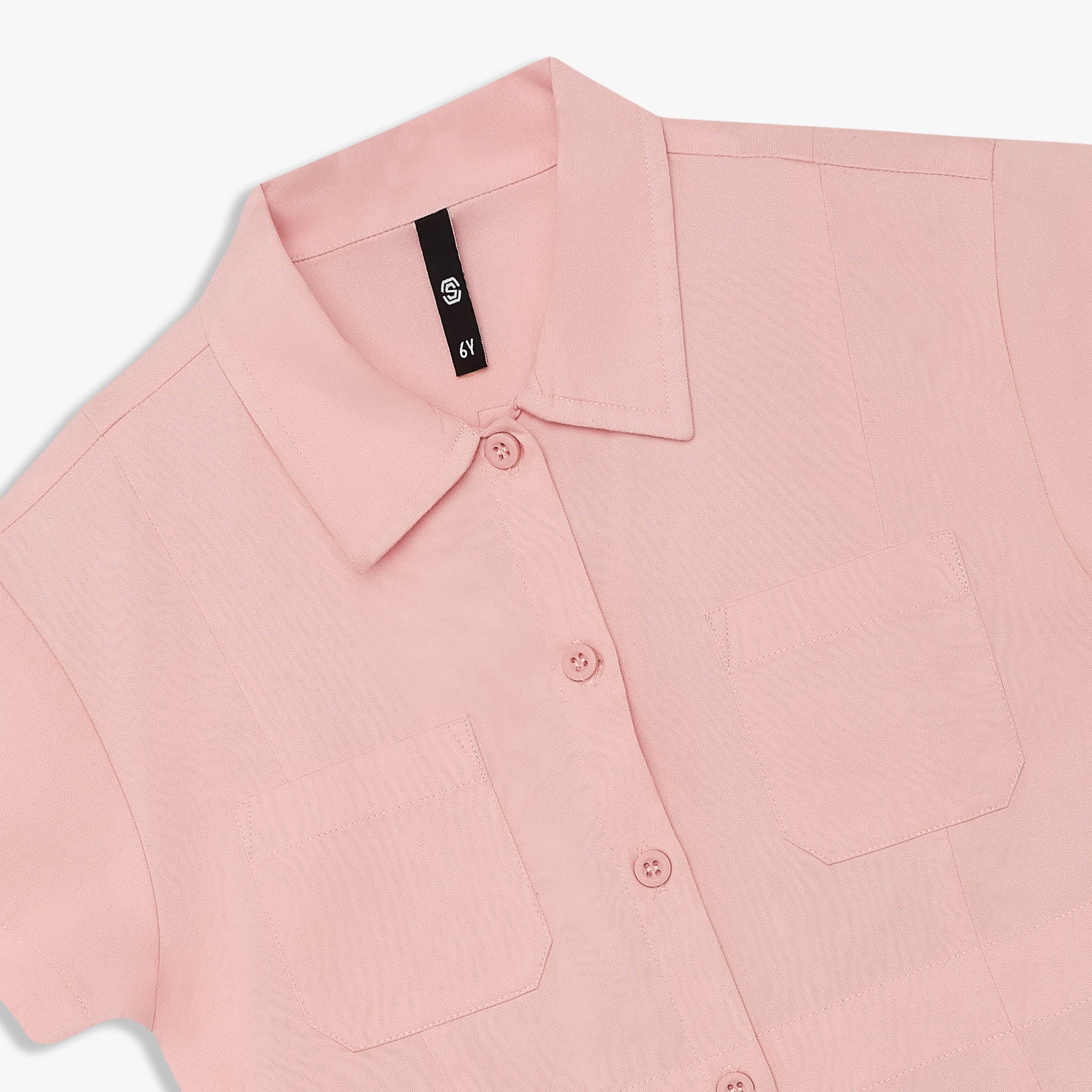 Girls Cotton Solid Dress - Image 6
