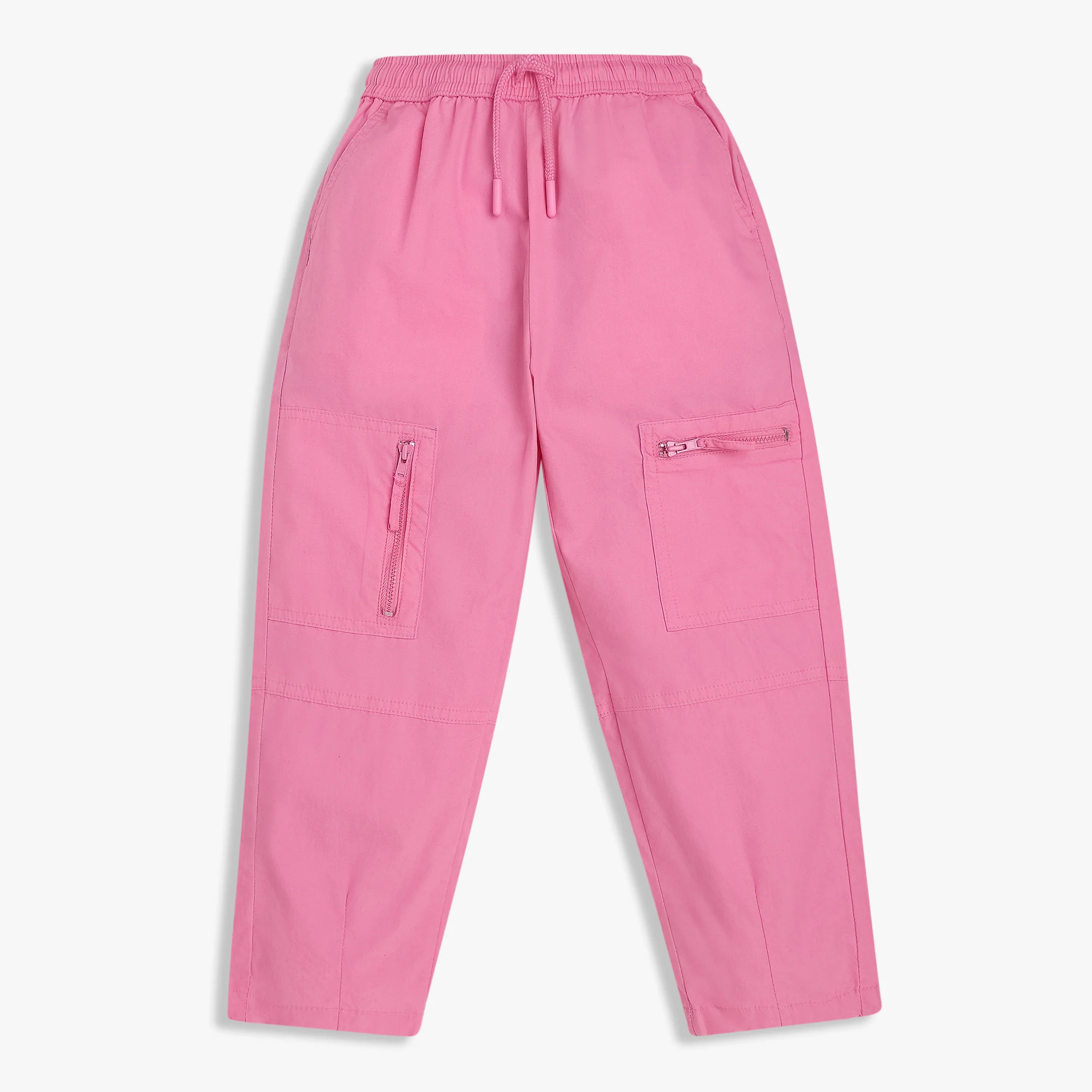 Girls Cotton Solid Joggers - Image 4