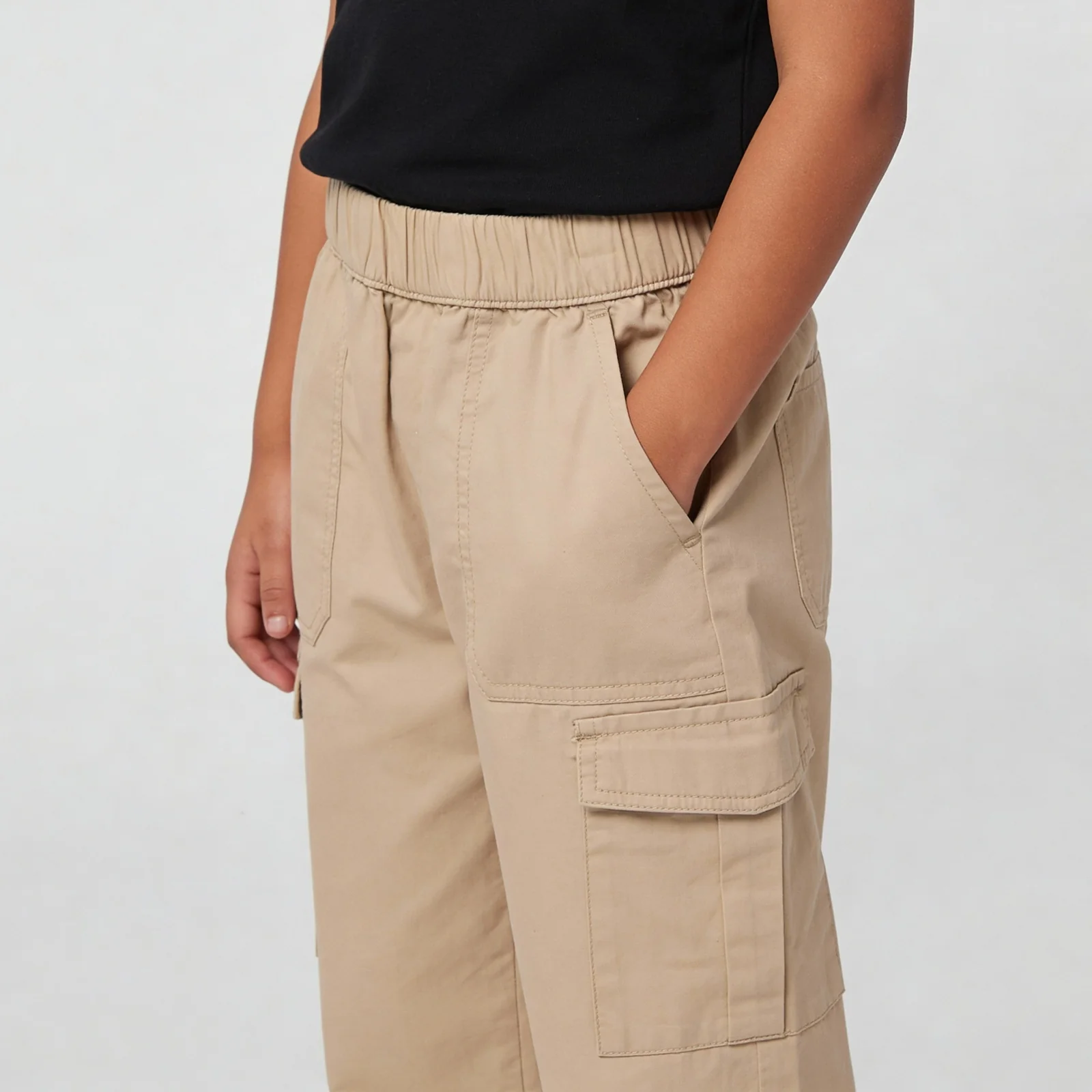 Girls Cotton Solid Joggers - Image 14