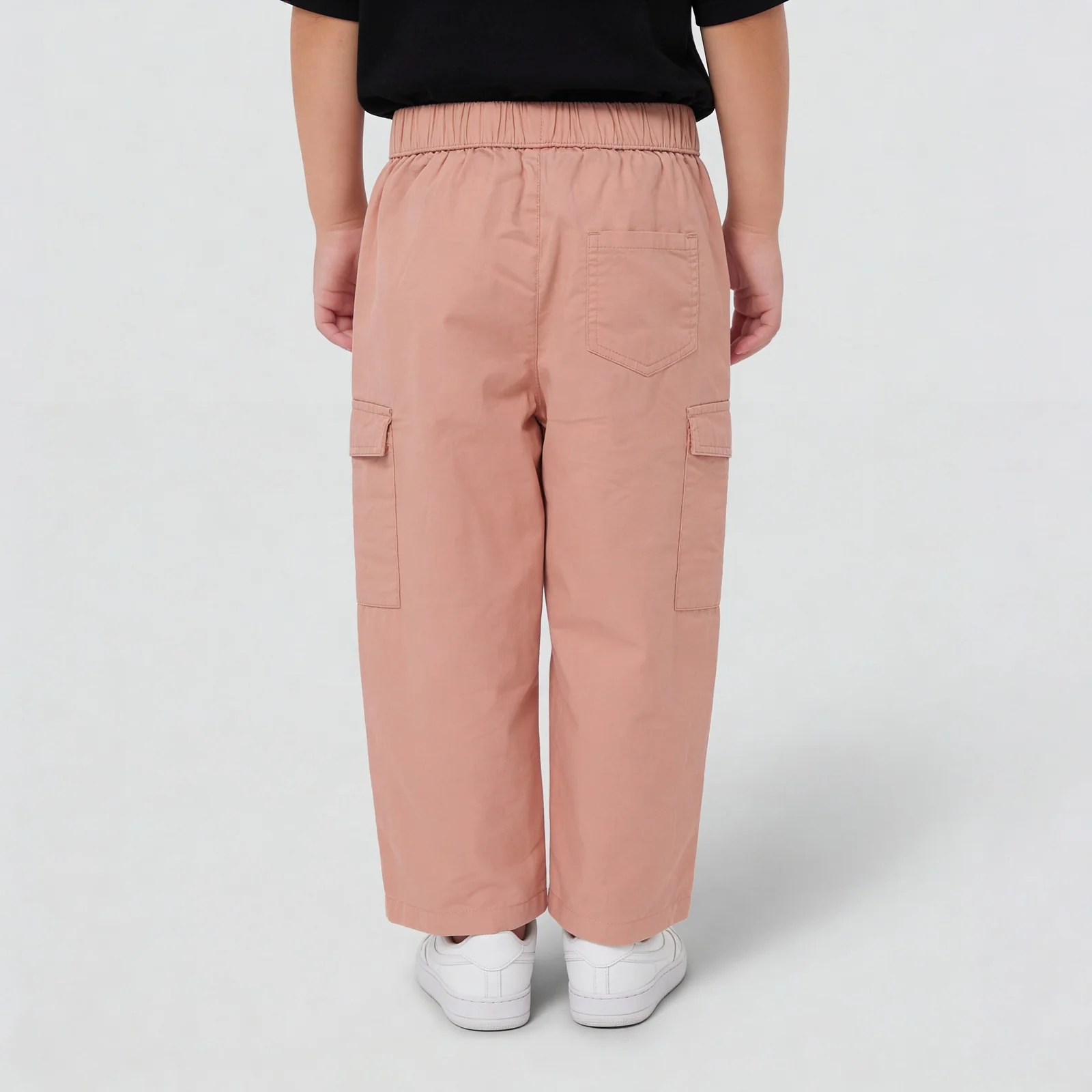 Girls Cotton Solid Joggers - Image 3