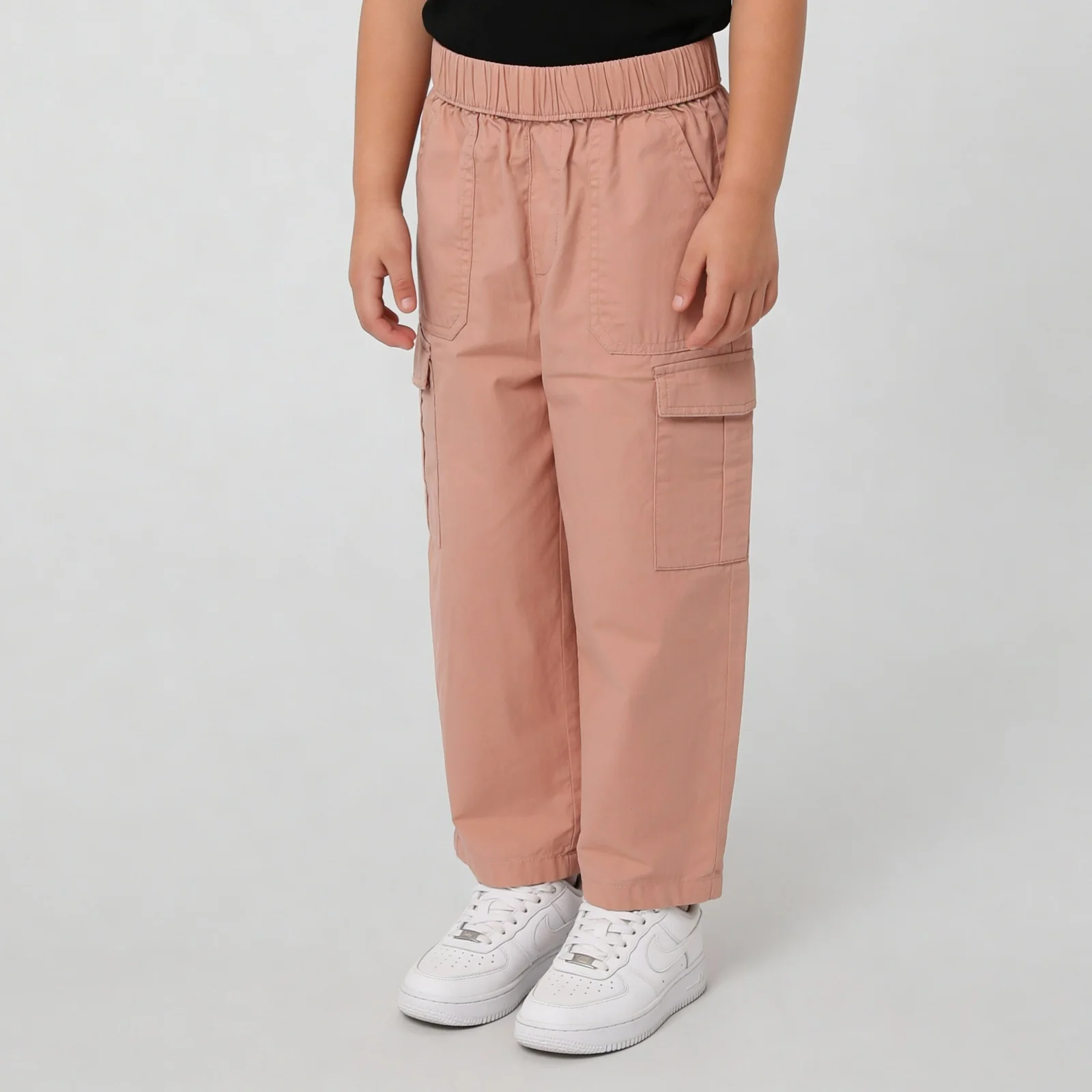 Girls Cotton Solid Joggers - Image 5