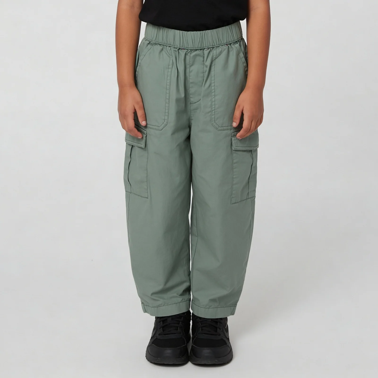 Girls Cotton Solid Joggers - Image 7