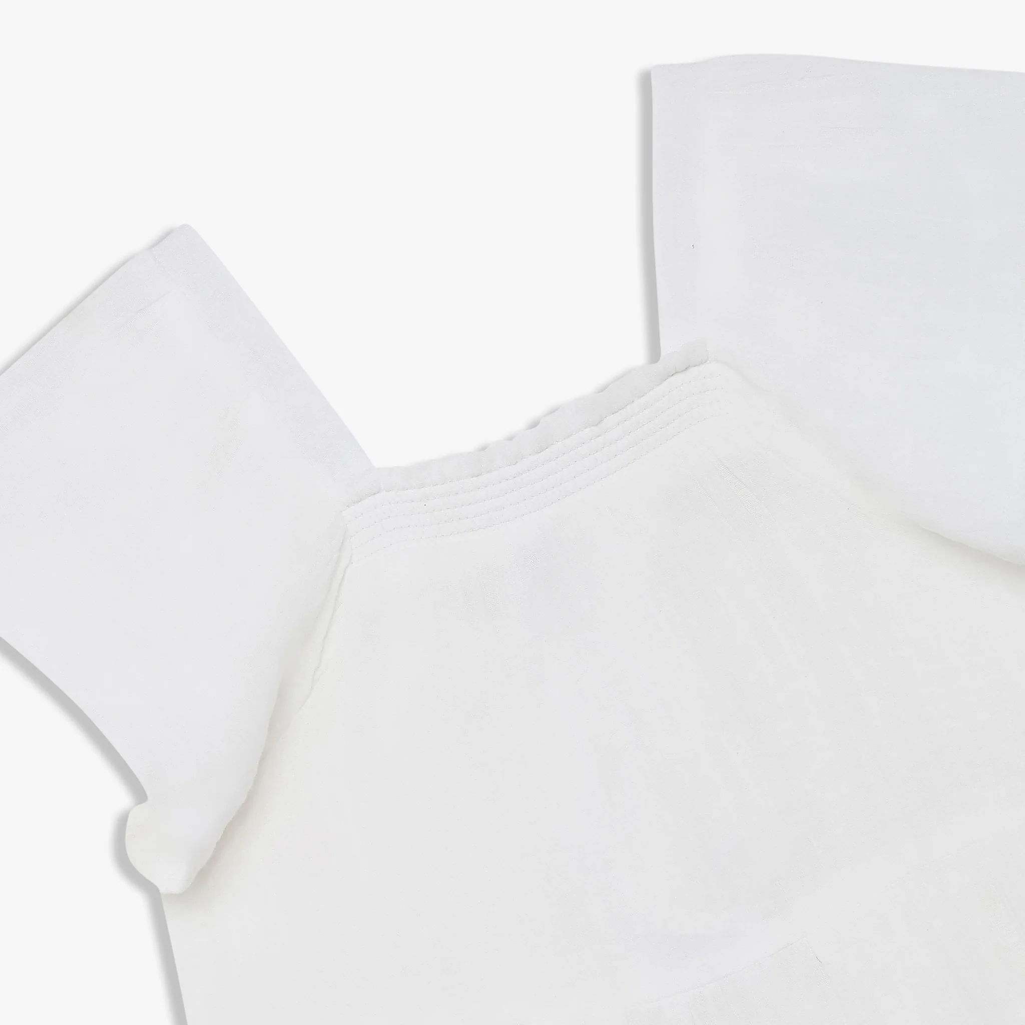 Girls Cotton Solid Knee Length Frock - Image 6