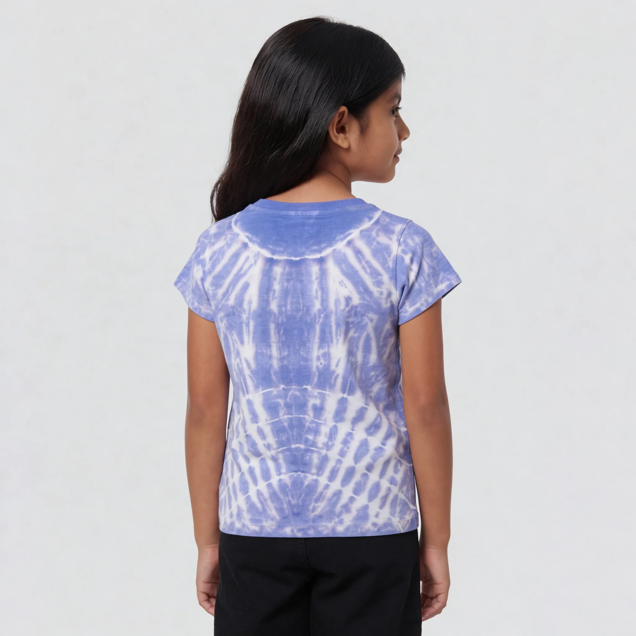 Girls Cotton Tie - Dye Pop Petals T-Shirt - Image 3