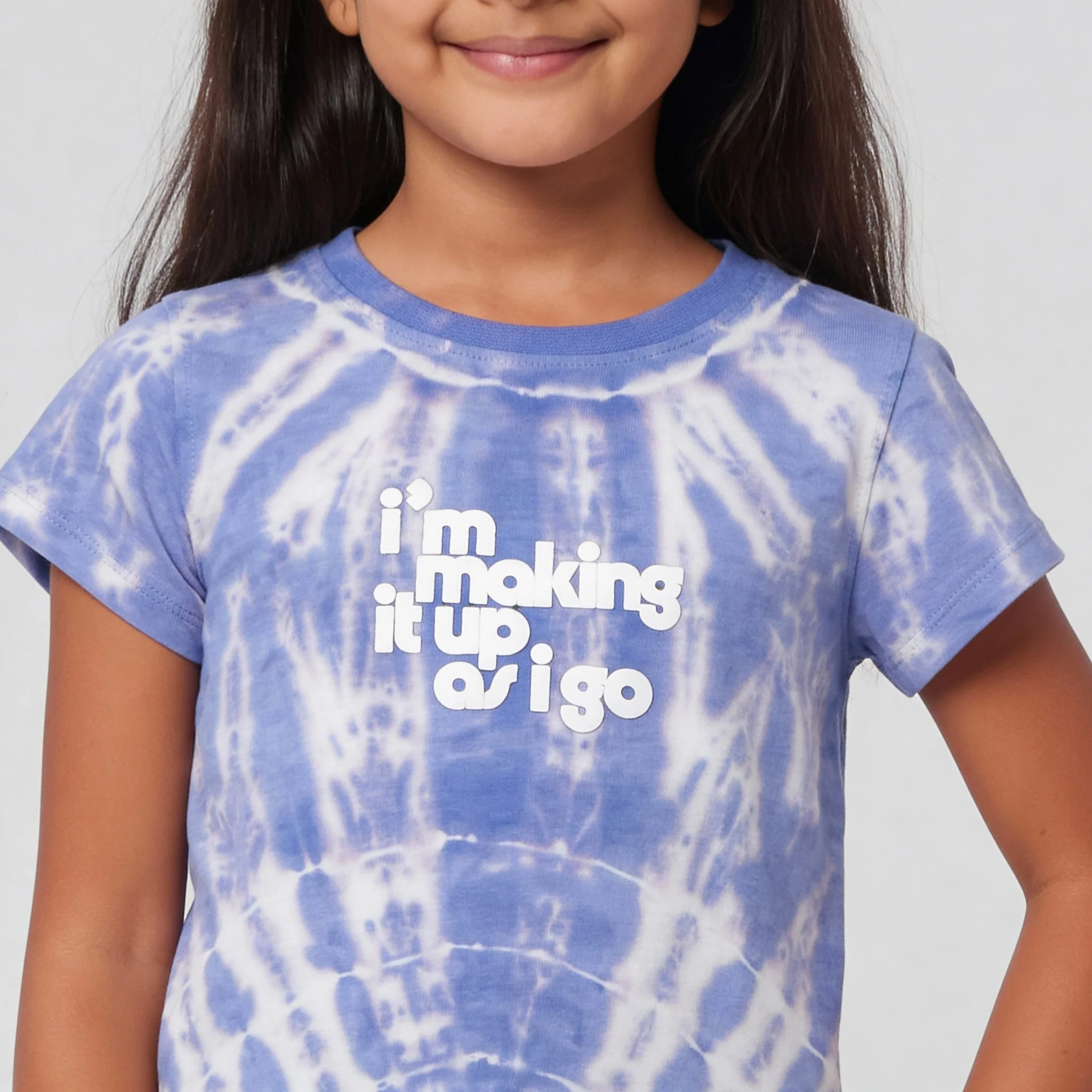 Girls Cotton Tie - Dye Pop Petals T-Shirt - Image 4